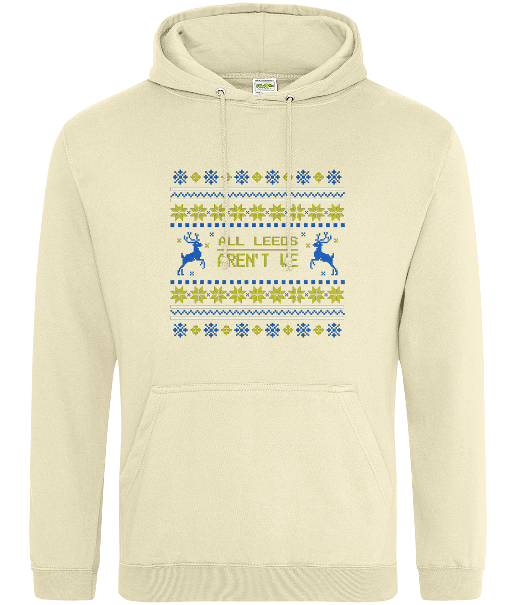 All Leeds Aren't We Christmas Hoodie Blue and Yellow Women