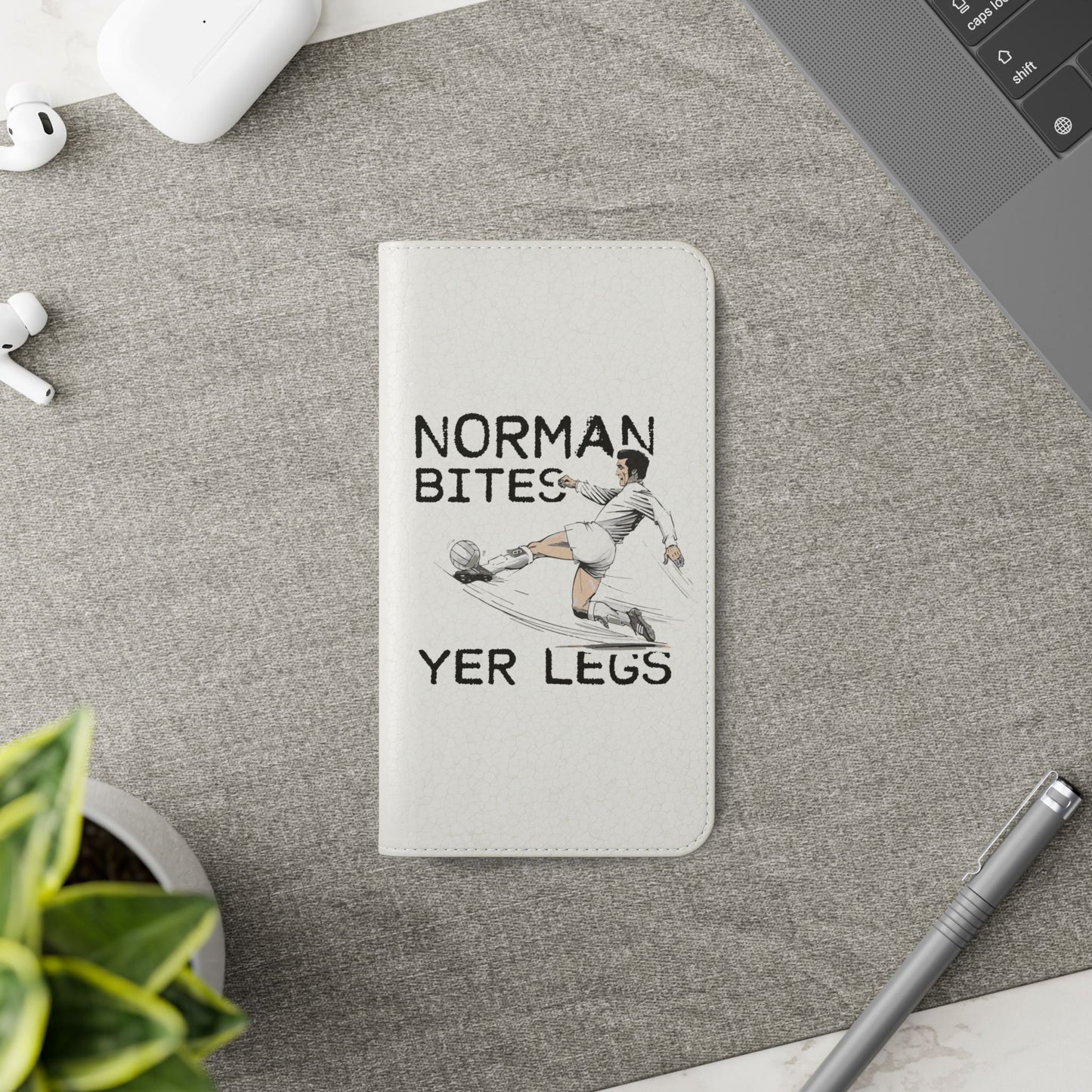 Leeds United Norman Bites ‘YER LEGS’ Flip Case Phone Wallet