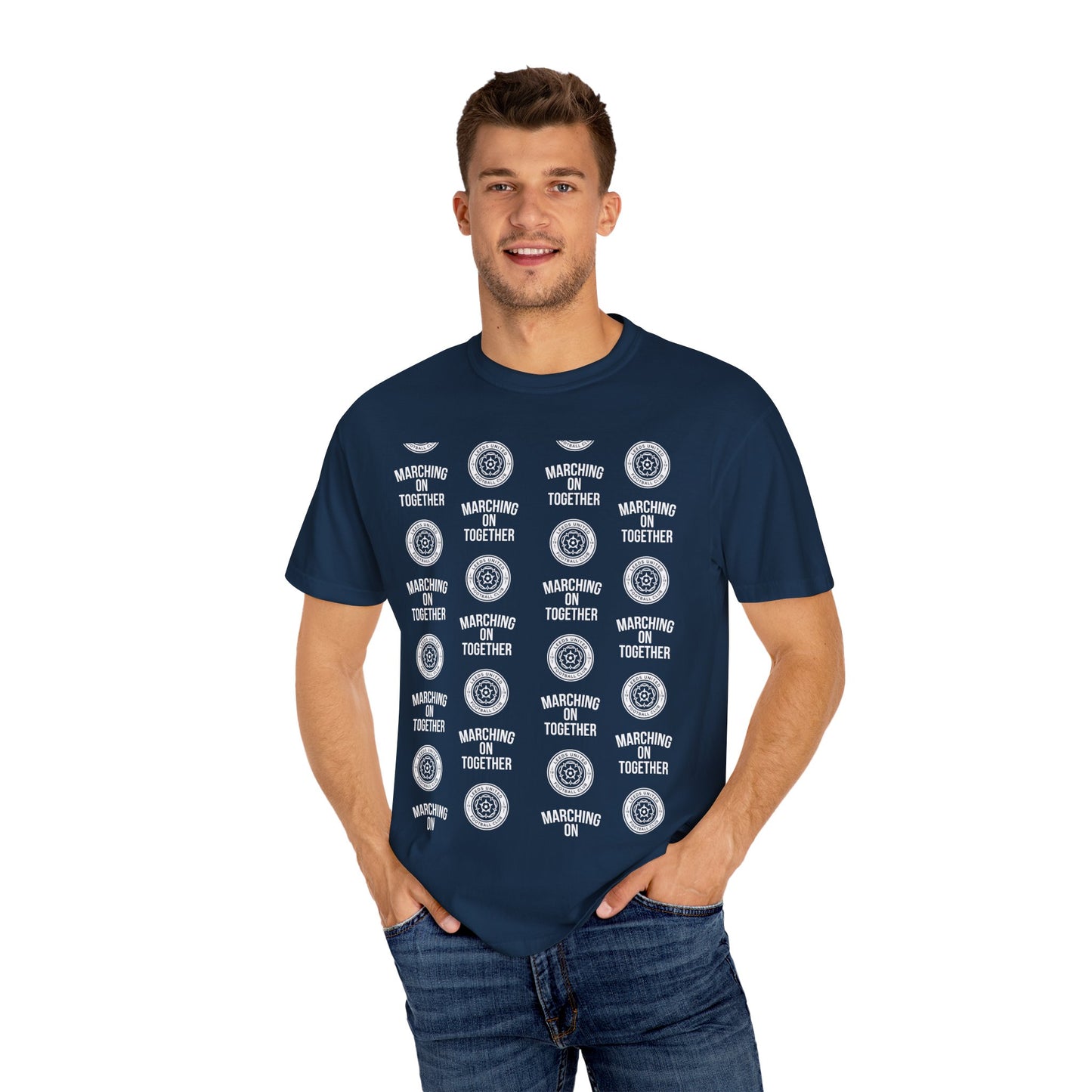 LUFC News Graphic Tee Garment-Dyed Unisex T-Shirt