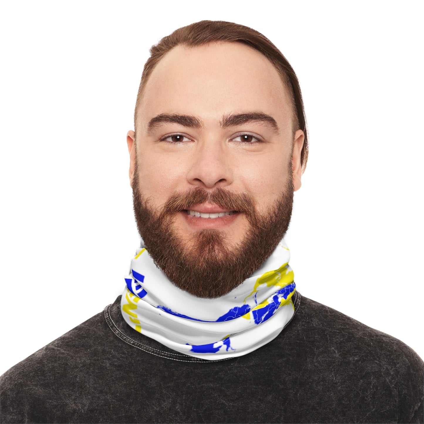 LUFC “All Leeds Aren’t We” Winter Neck Gaiter: Show Your Leeds United Pride in Bold Yellow & Blue