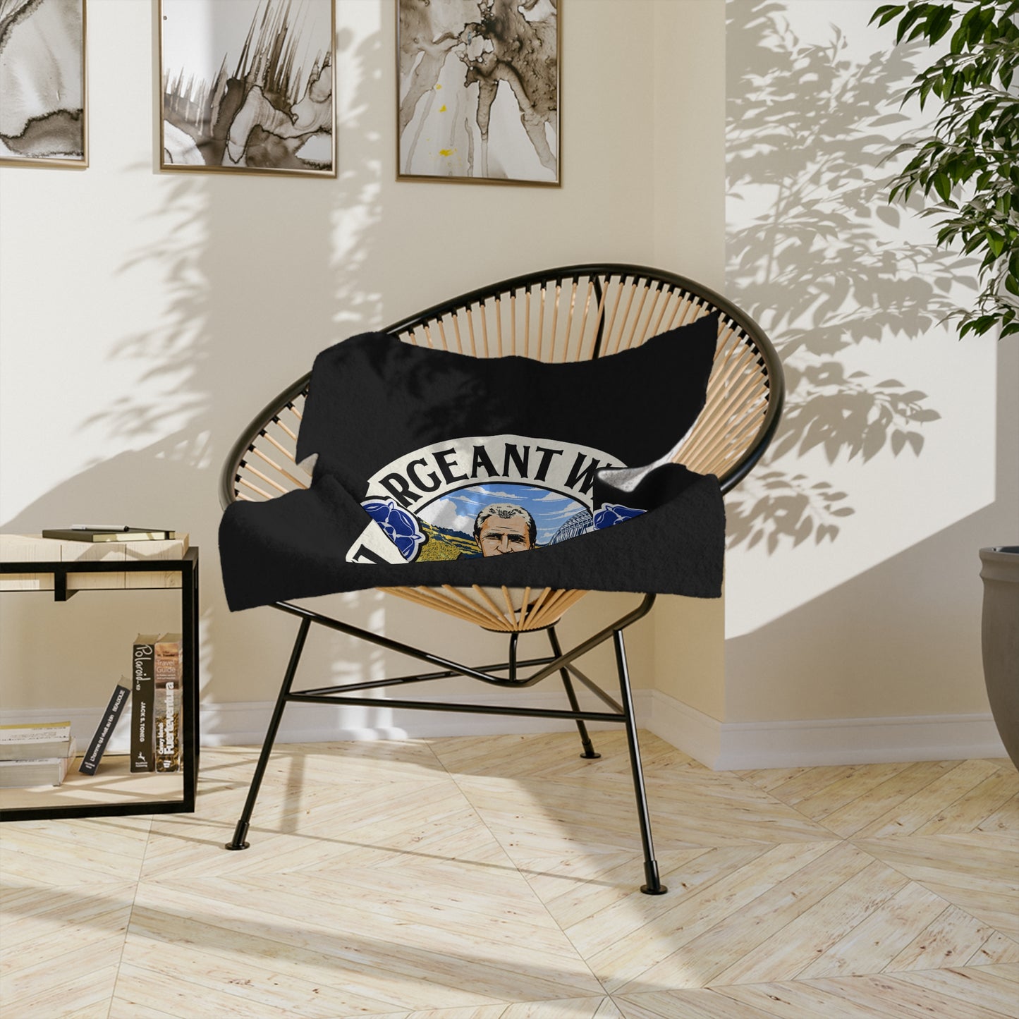 LUFC “Sergeant Wilko” Velveteen  Sports Blanket: Iconic Leeds United  Tribute Design