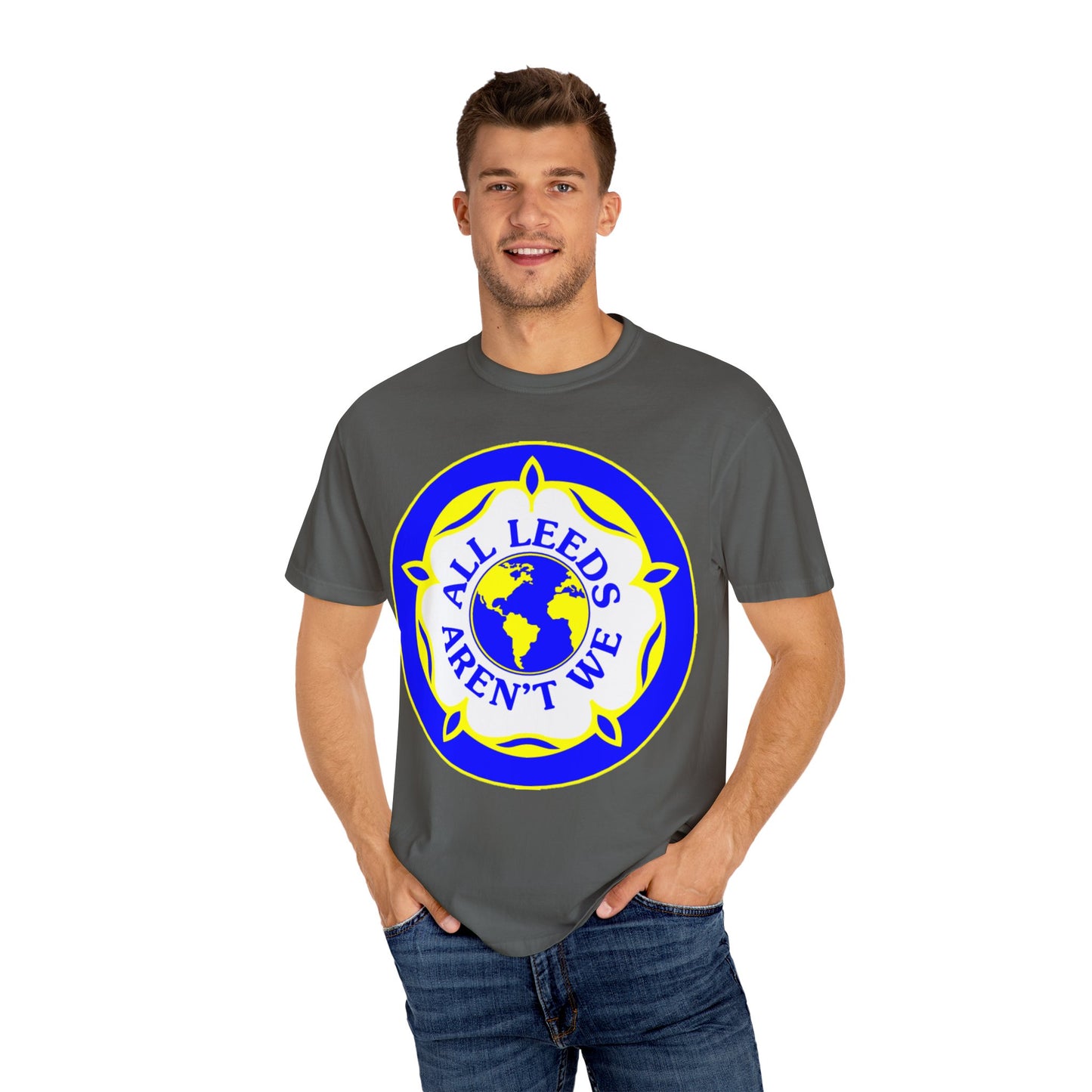LUFC “All Leeds Aren’t We” Globe Tee: Unisex Supporters Edition