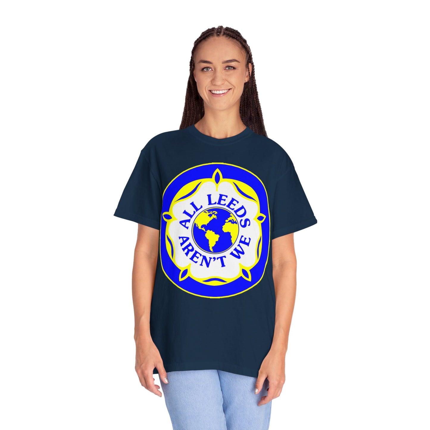 LUFC “All Leeds Aren’t We” Globe Tee: Unisex Supporters Edition