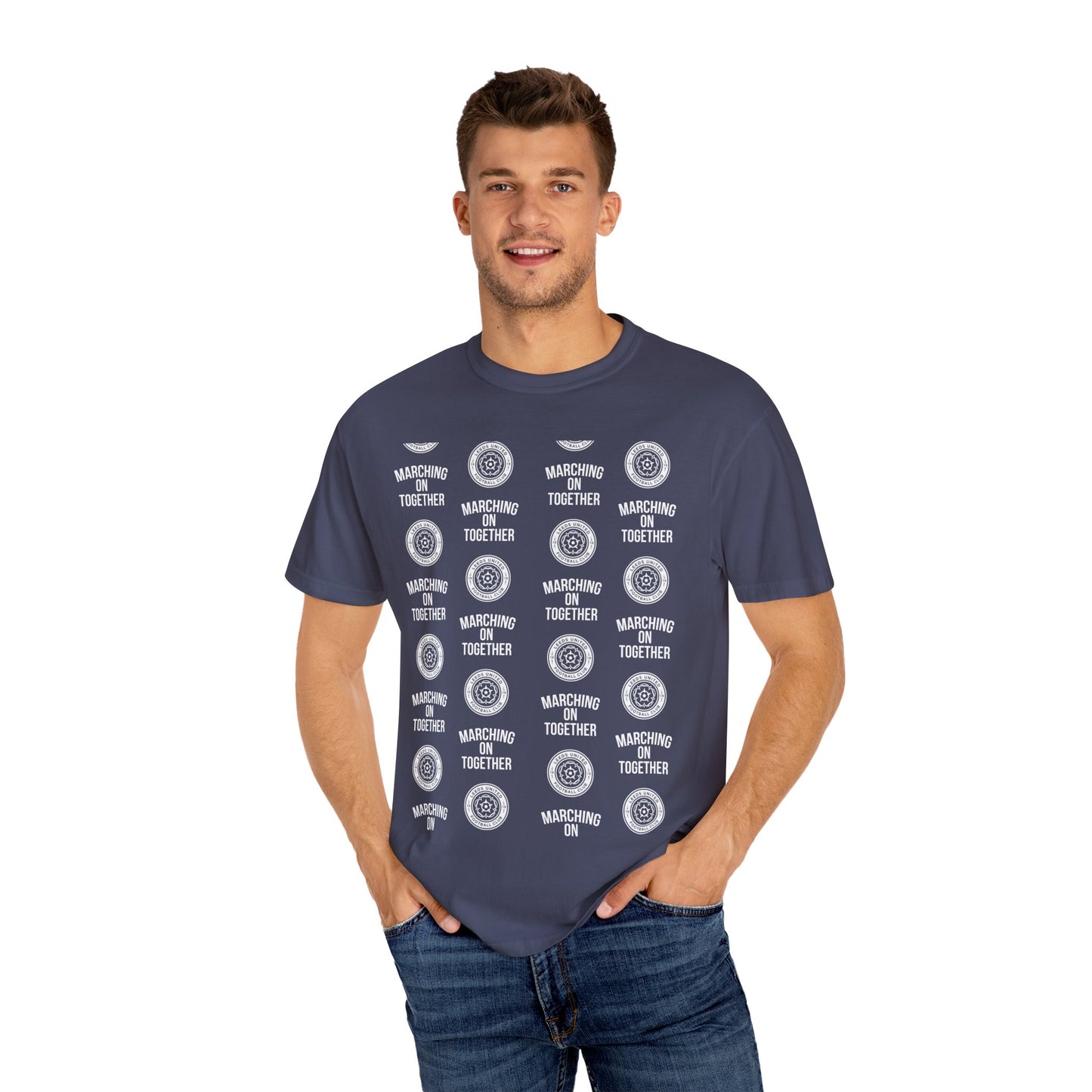LUFC News Graphic Tee Garment-Dyed Unisex T-Shirt
