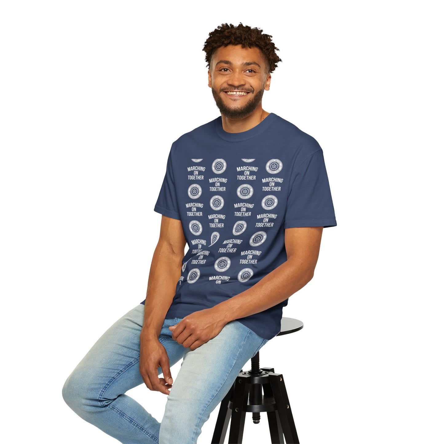 LUFC News Graphic Tee Garment-Dyed Unisex T-Shirt