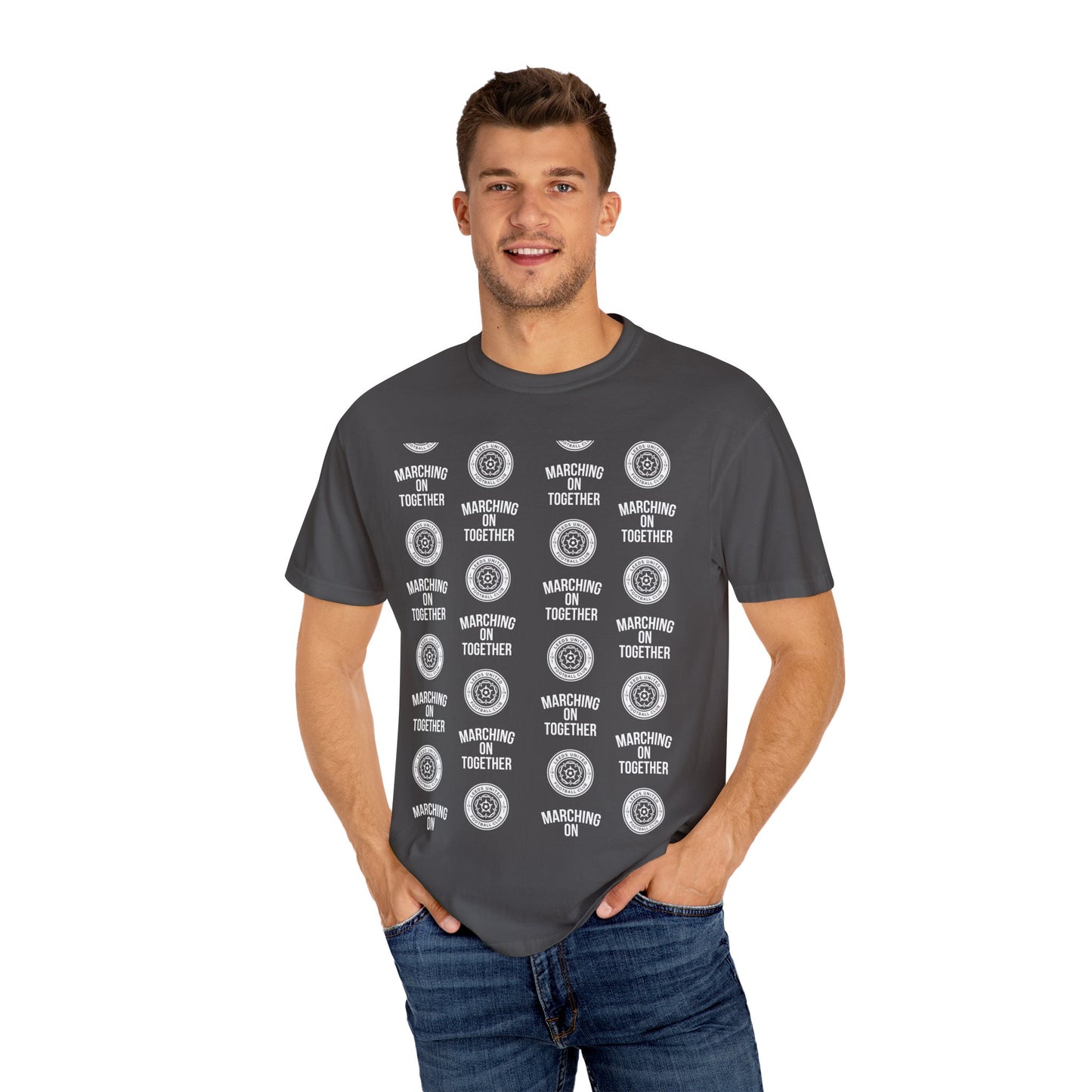 LUFC News Graphic Tee Garment-Dyed Unisex T-Shirt