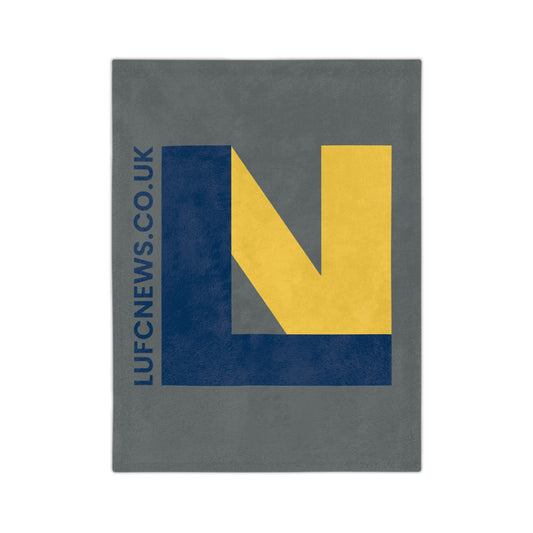 LUFC “LUFCNEWS.CO.UK” Velveteen  Sports Blanket: Official Fan Media  Design