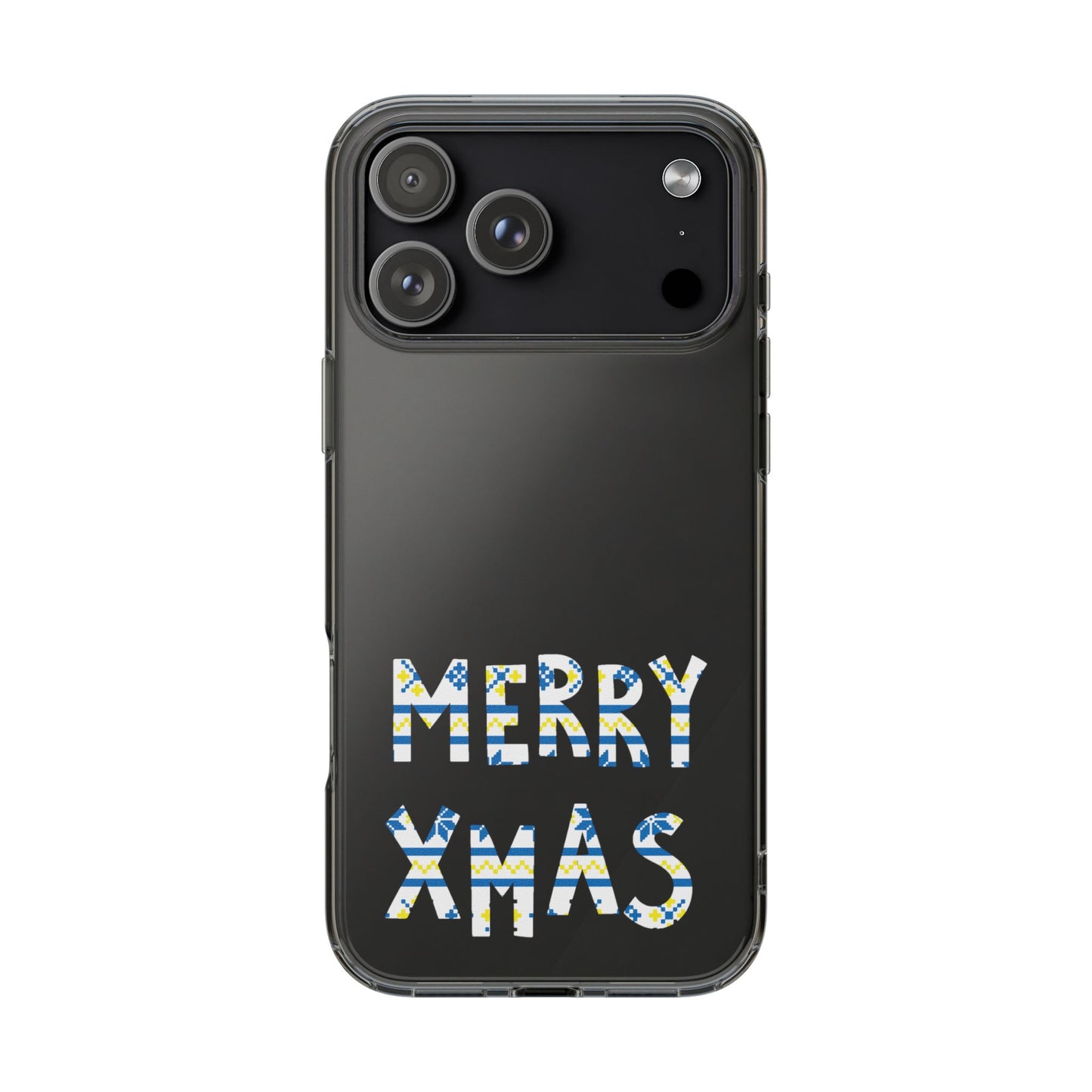 Leeds United "MERRY XMAS" Clear Impact-Resistant Case: Christmas Edition