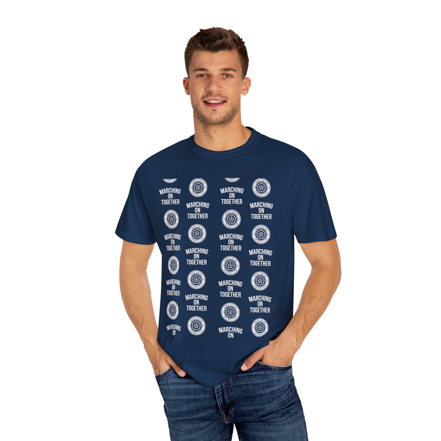 LUFC News Graphic Tee Garment-Dyed Unisex T-Shirt