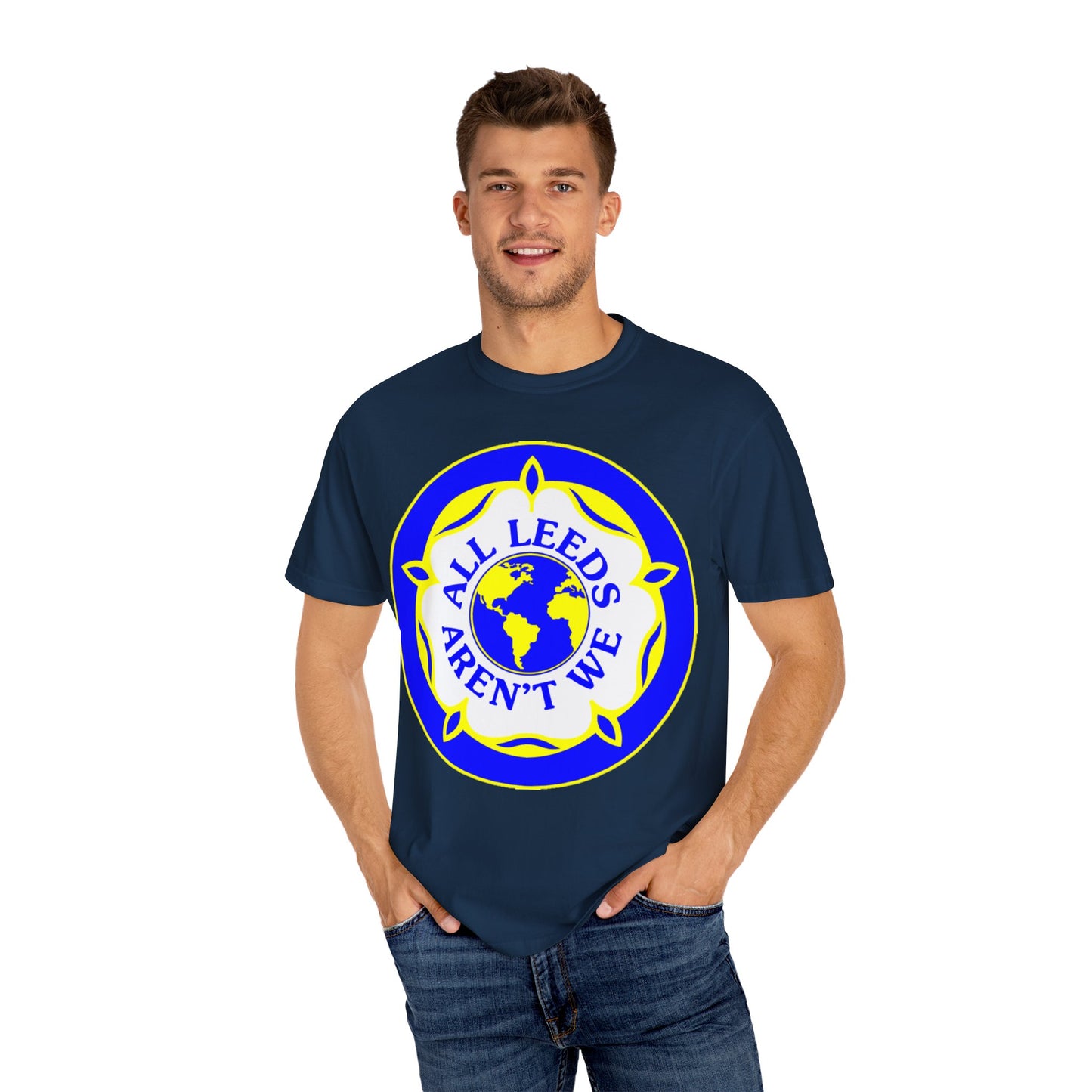 LUFC “All Leeds Aren’t We” Globe Tee: Unisex Supporters Edition