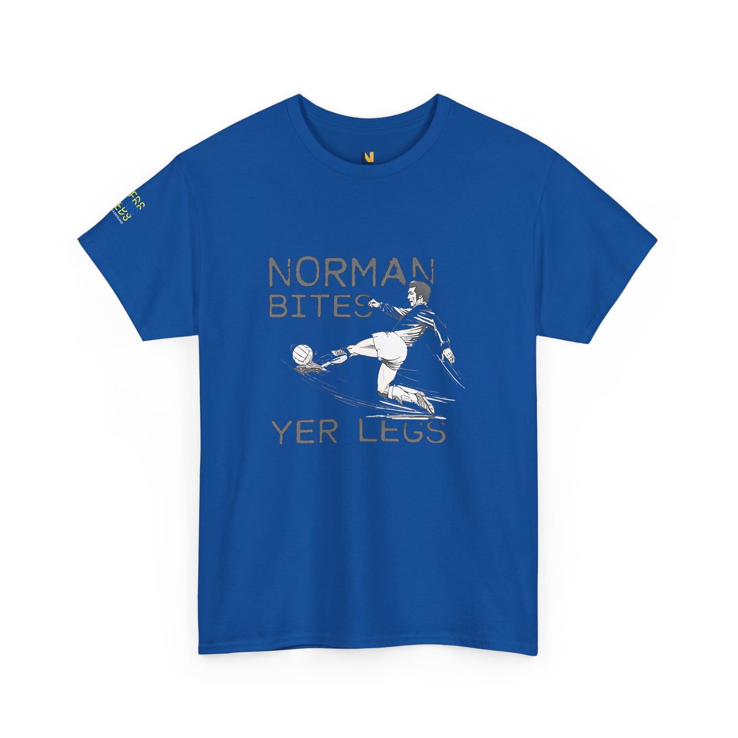LUFC “Norman Bites Yer Legs” Tee: Unisex Heavy Cotton Edition