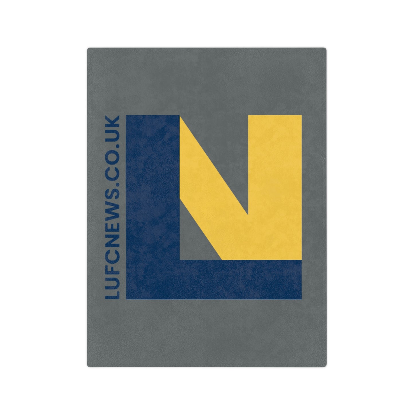 LUFC “LUFCNEWS.CO.UK” Velveteen  Sports Blanket: Official Fan Media  Design