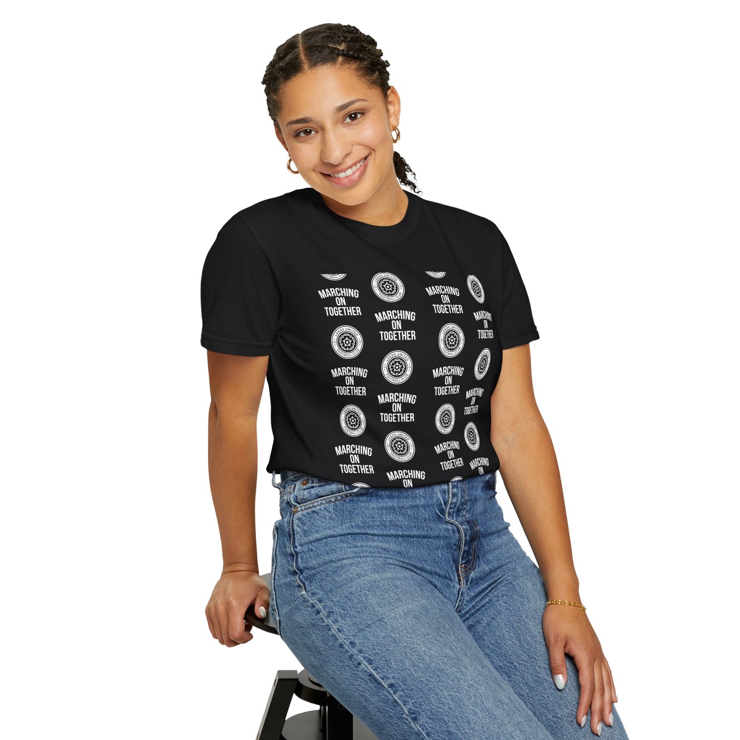 LUFC News Graphic Tee Garment-Dyed Unisex T-Shirt