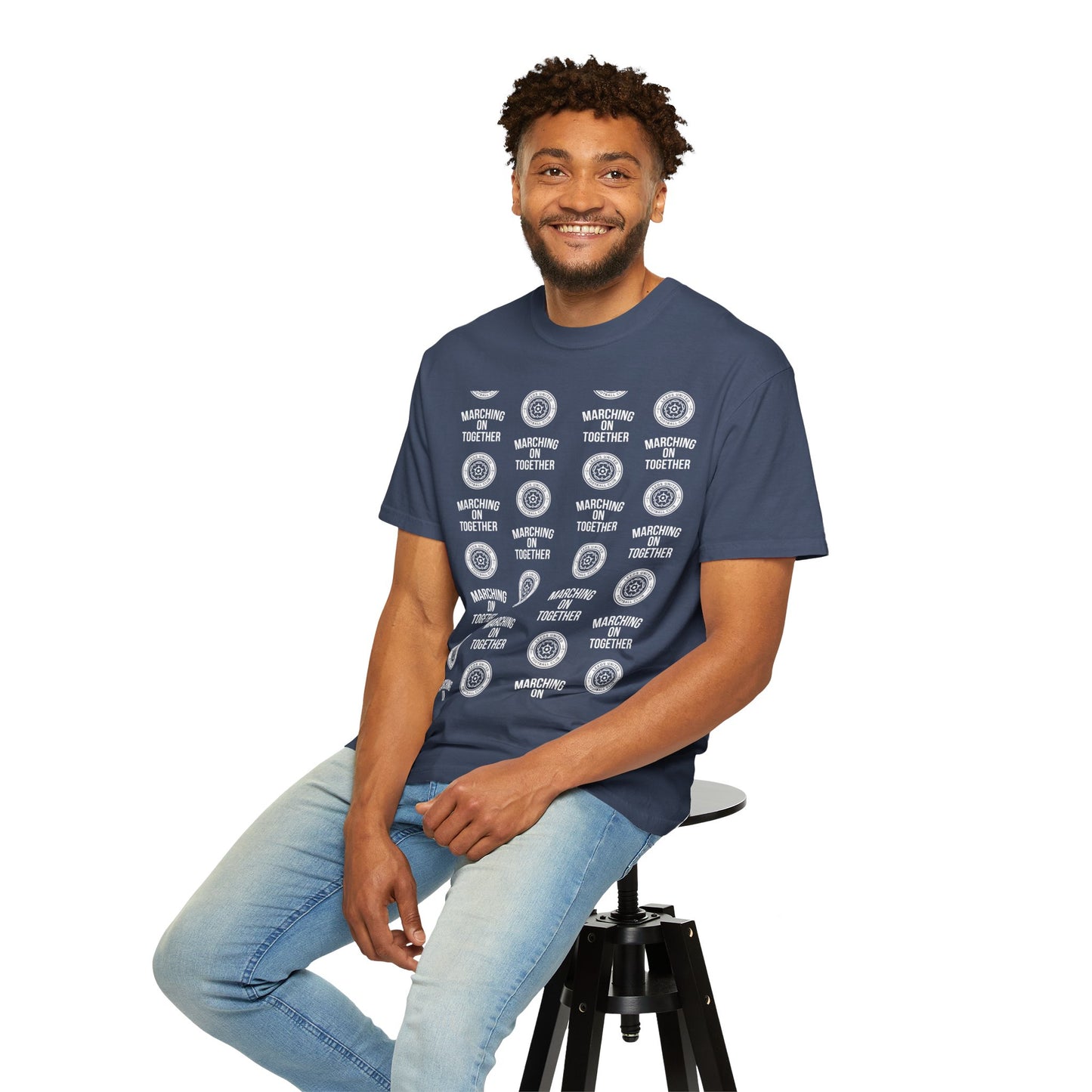 LUFC News Graphic Tee Garment-Dyed Unisex T-Shirt