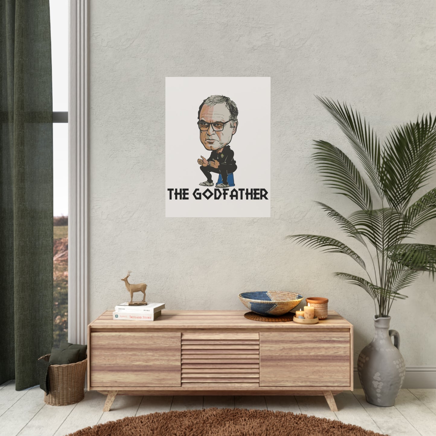 "Bielsa The Godfather" Leeds United affisch