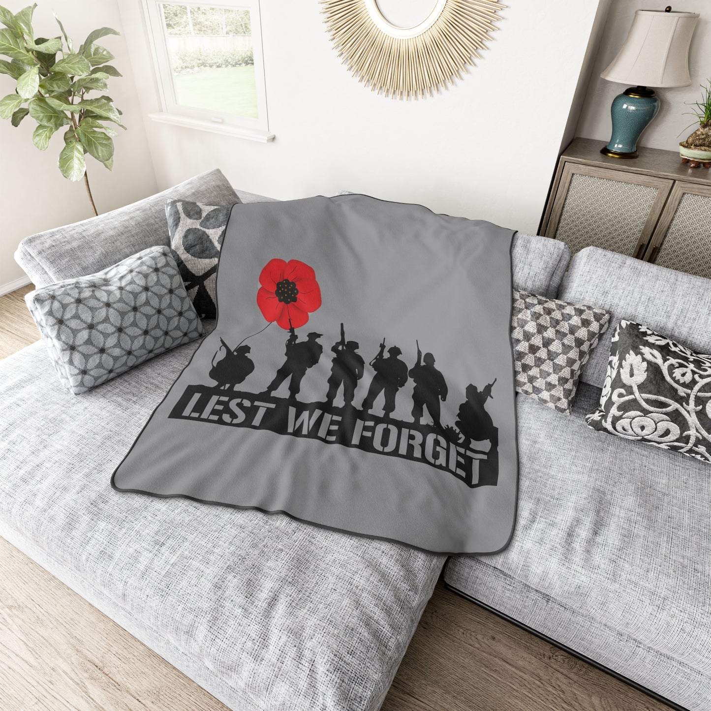 LUFC “Lest We Forget”  Remembrance Snuggle Blanket:  Honor & Tribute Design