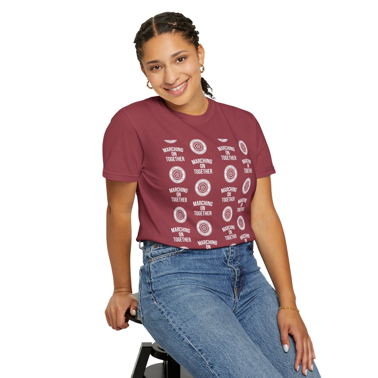 LUFC News Graphic Tee Garment-Dyed Unisex T-Shirt