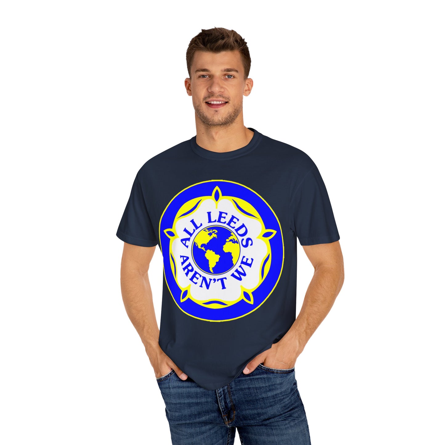 LUFC “All Leeds Aren’t We” Globe Tee: Unisex Supporters Edition