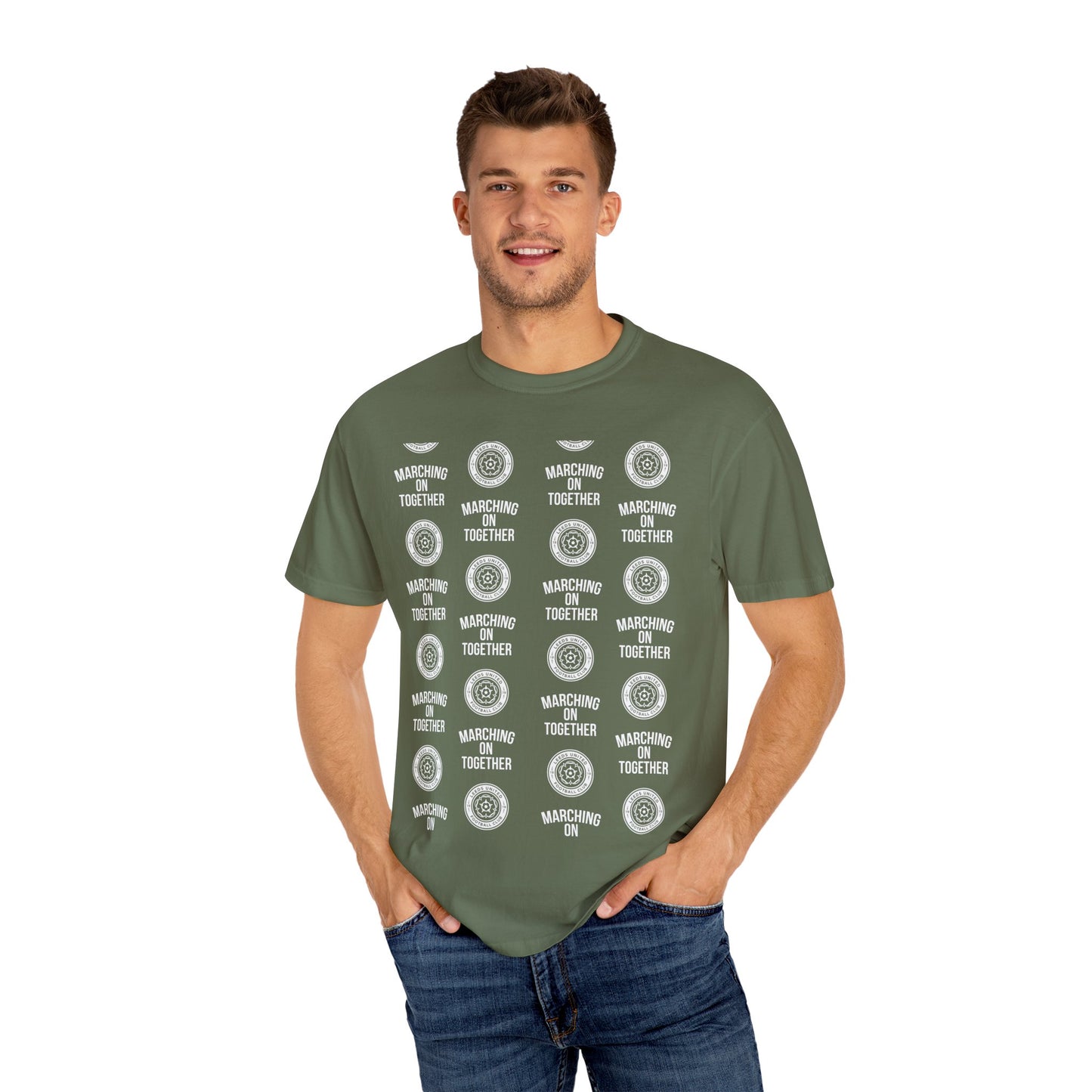 LUFC News Graphic Tee Garment-Dyed Unisex T-Shirt