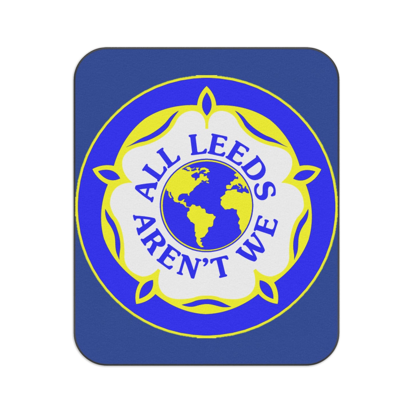 LUFC “All Leeds Aren’t We” Picnic  Blanket: Bold Fan Motto Design