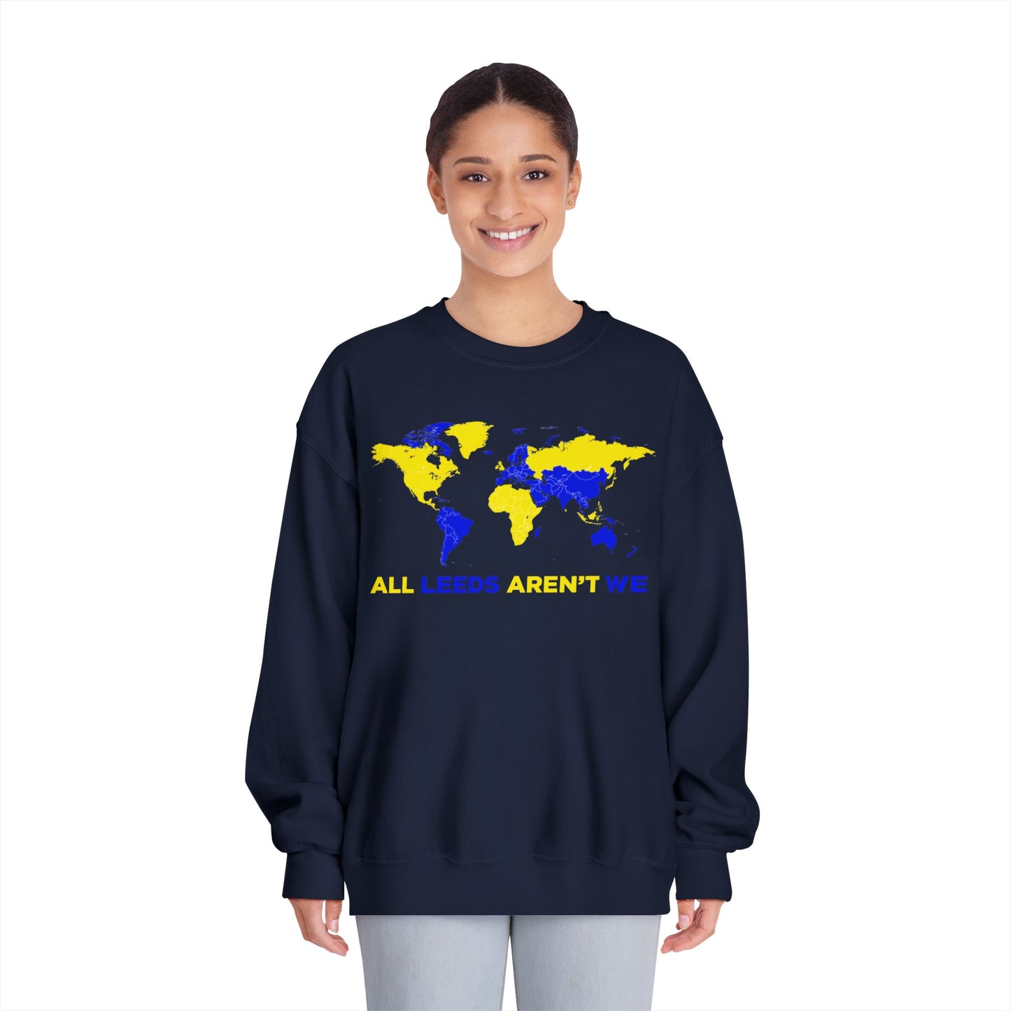 LUFC “All Leeds Aren’t We” World Map Sweatshirt