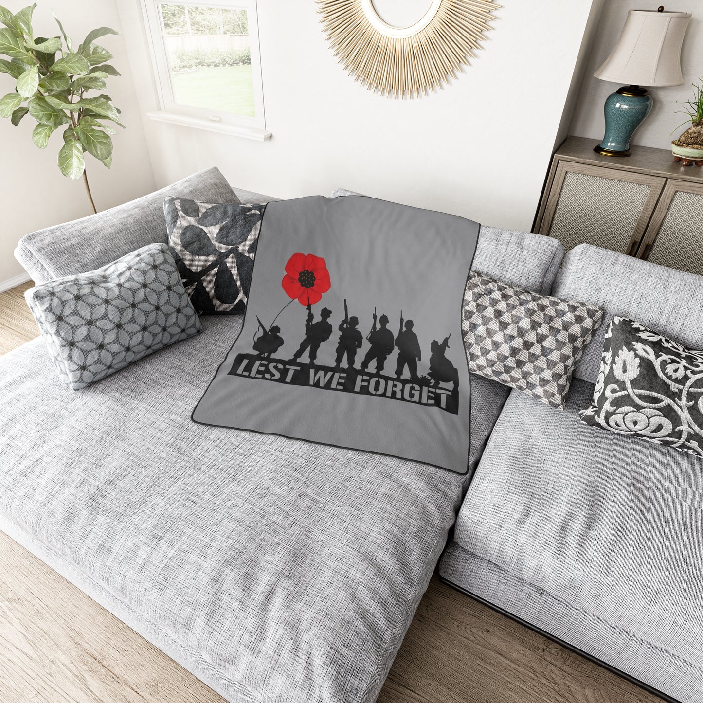 LUFC “Lest We Forget”  Remembrance Snuggle Blanket:  Honor & Tribute Design