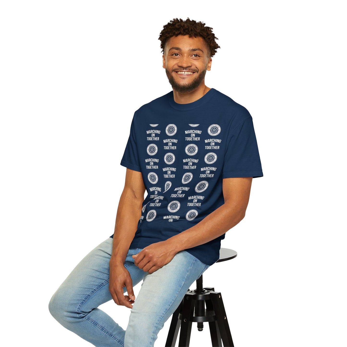 LUFC News Graphic Tee Garment-Dyed Unisex T-Shirt