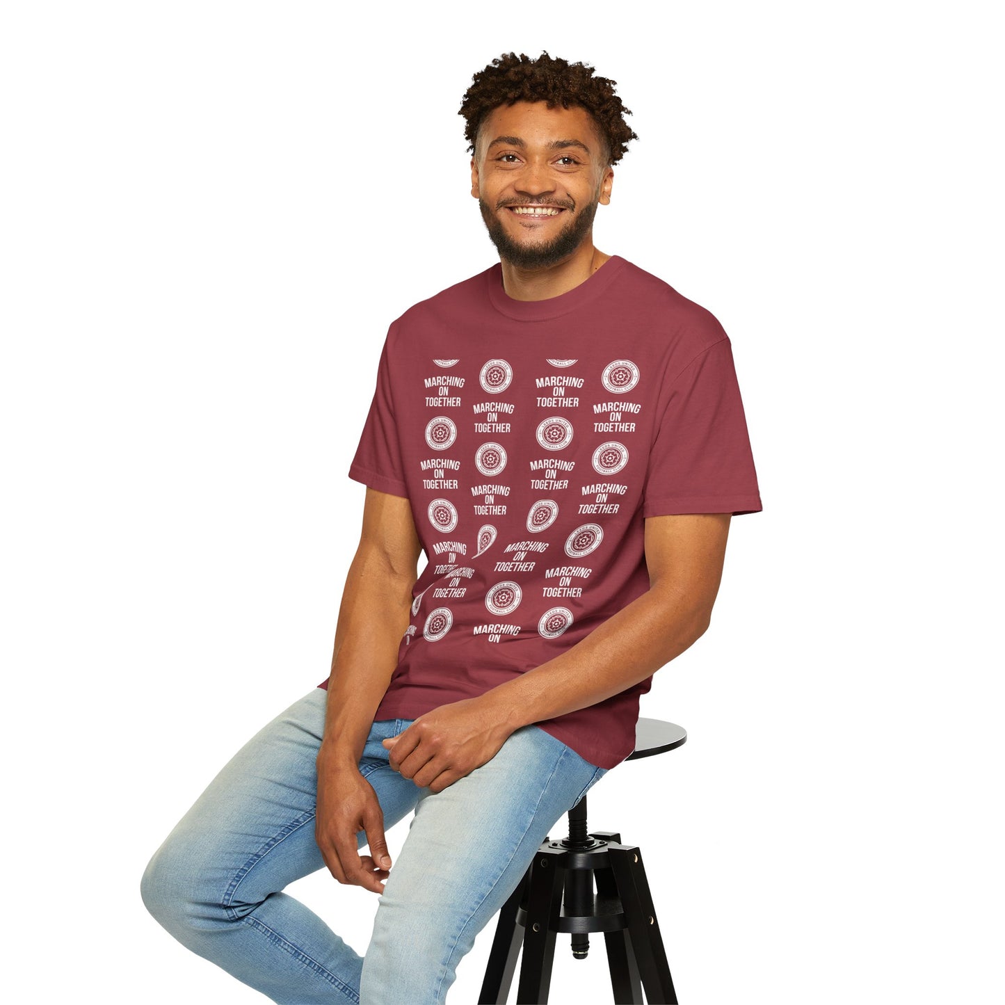 LUFC News Graphic Tee Garment-Dyed Unisex T-Shirt