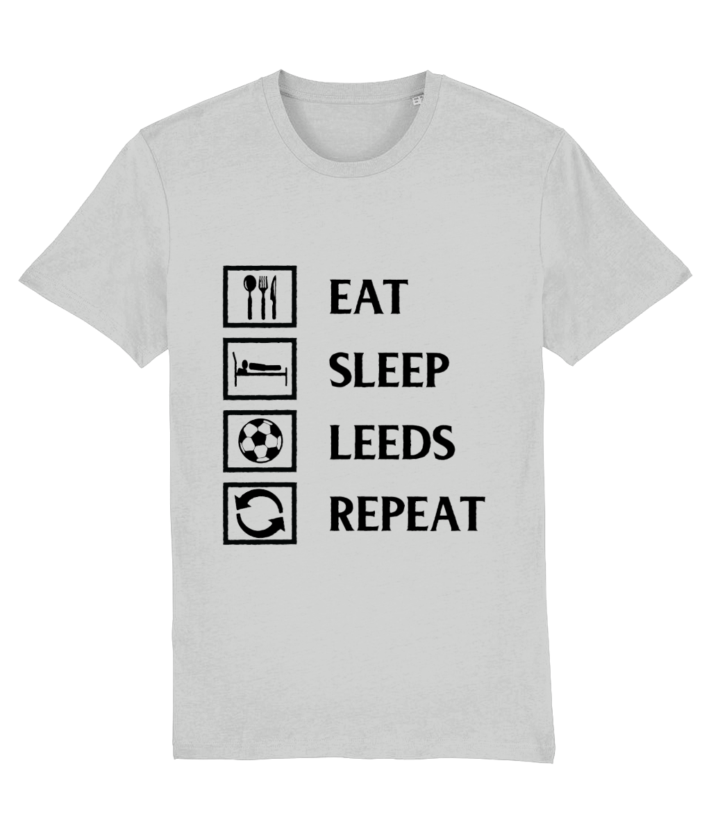 Eat, Sleep, Leeds, Repeat T-shirt Men
