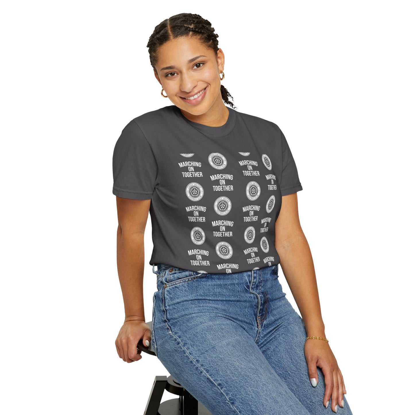 LUFC News Graphic Tee Garment-Dyed Unisex T-Shirt