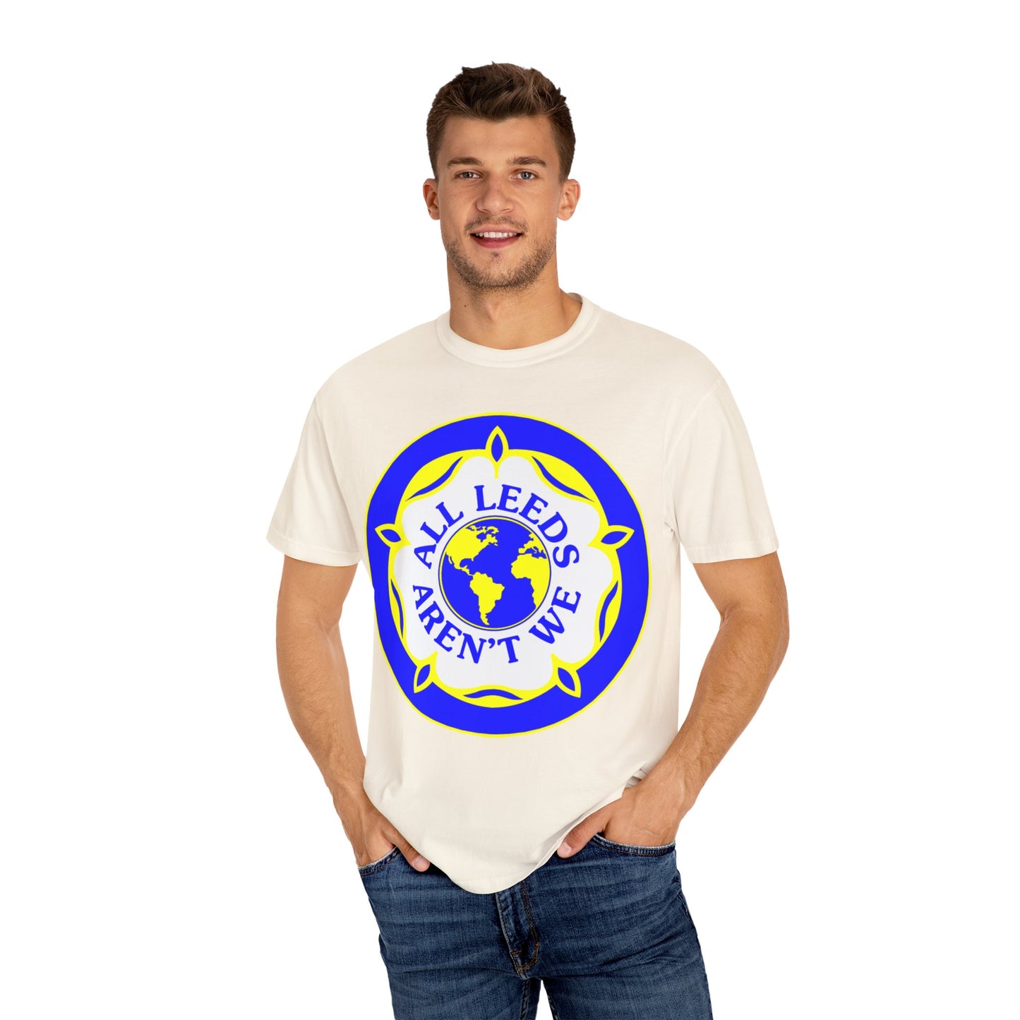 LUFC “All Leeds Aren’t We” Globe Tee: Unisex Supporters Edition