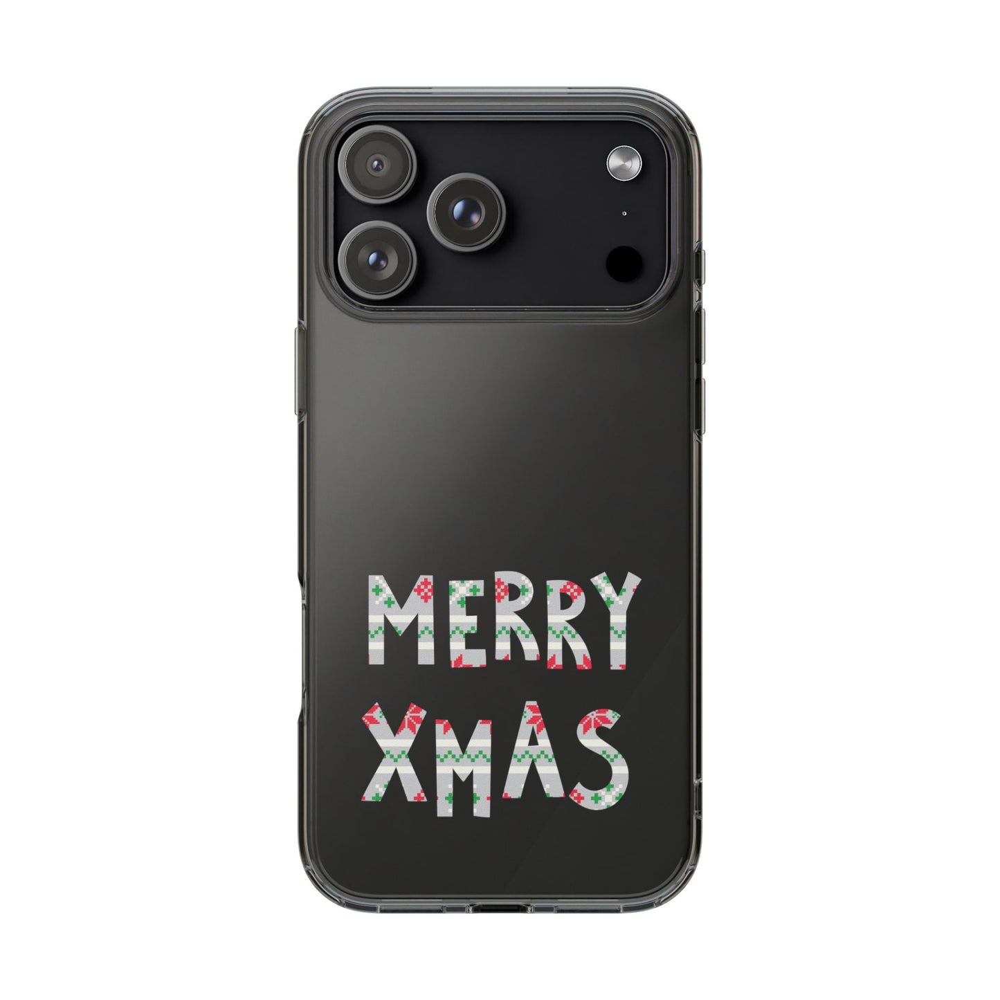 Leeds United "MERRY XMAS" Clear Impact-Resistant Case: Christmas Edition