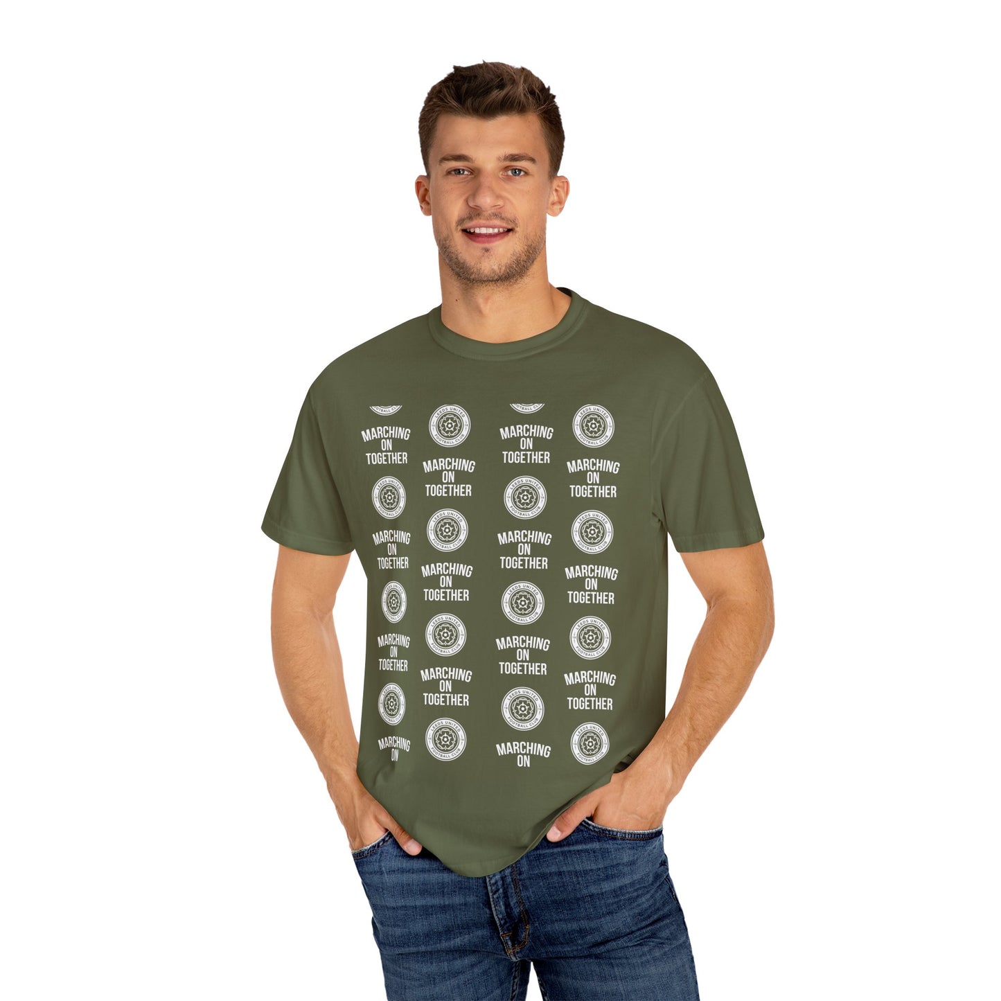LUFC News Graphic Tee Garment-Dyed Unisex T-Shirt