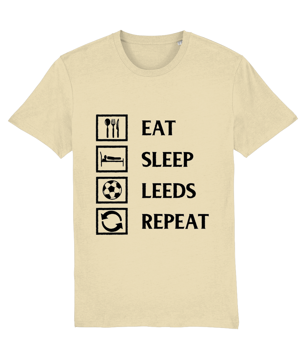 Eat, Sleep, Leeds, Repeat T-shirt Men