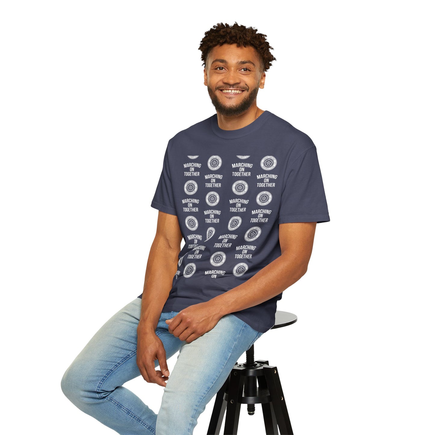 LUFC News Graphic Tee Garment-Dyed Unisex T-Shirt
