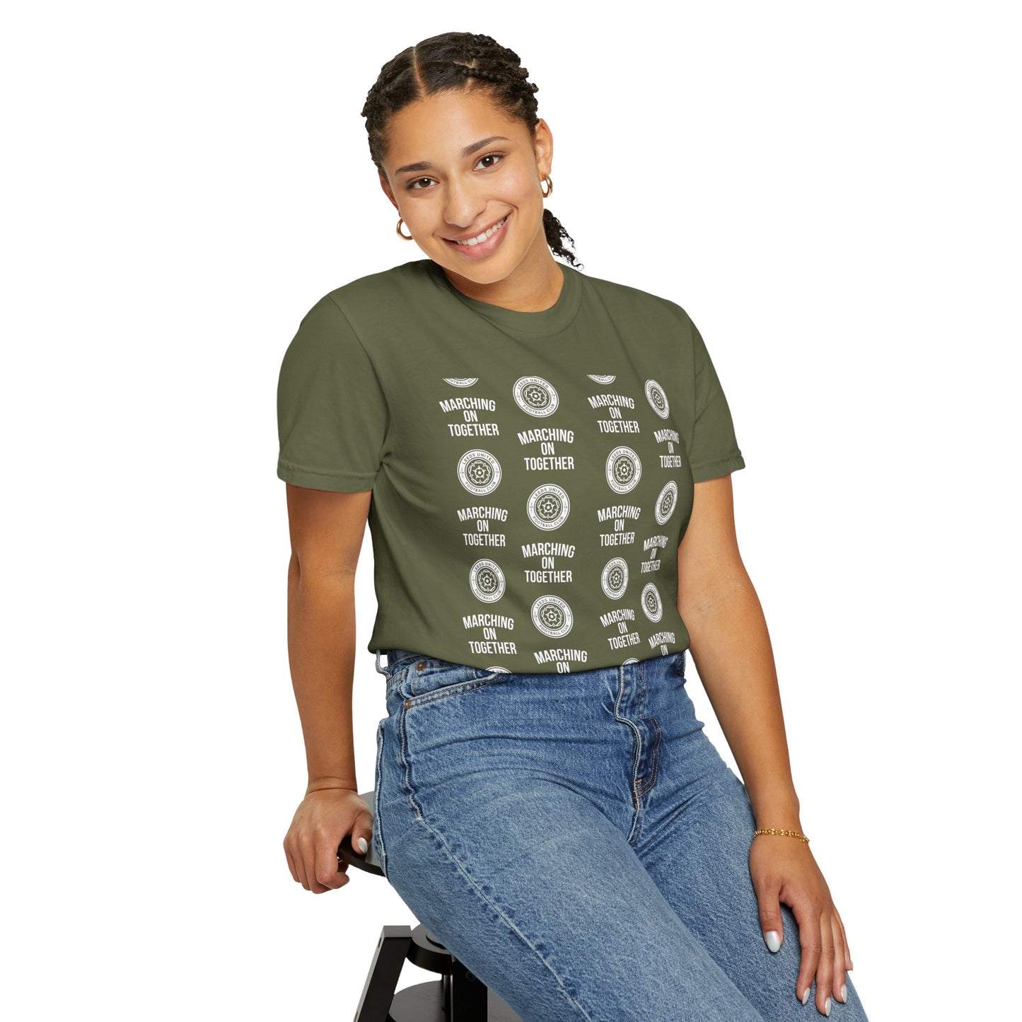 LUFC News Graphic Tee Garment-Dyed Unisex T-Shirt