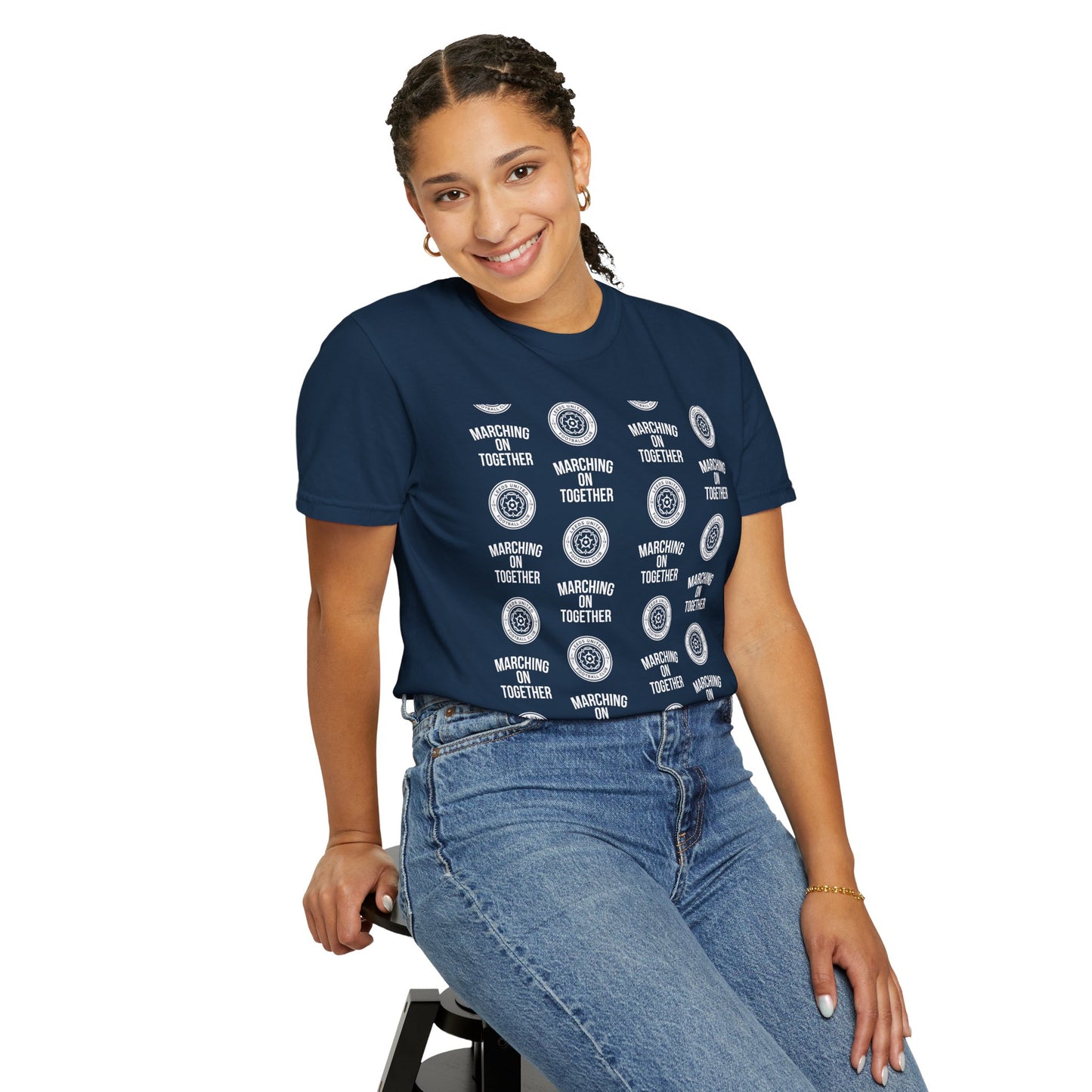 LUFC News Graphic Tee Garment-Dyed Unisex T-Shirt