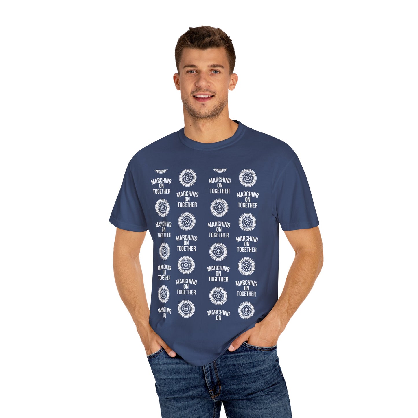 LUFC News Graphic Tee Garment-Dyed Unisex T-Shirt