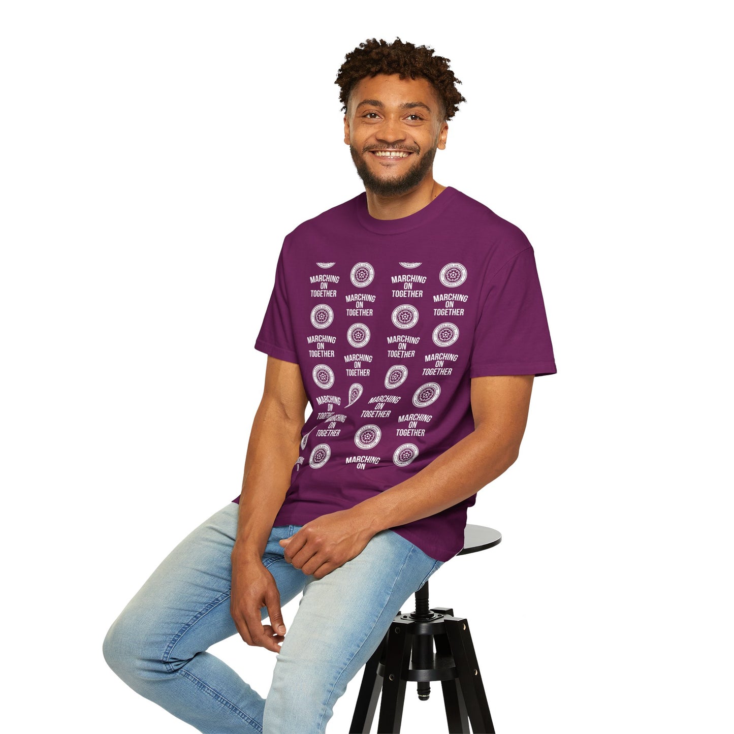 LUFC News Graphic Tee Garment-Dyed Unisex T-Shirt