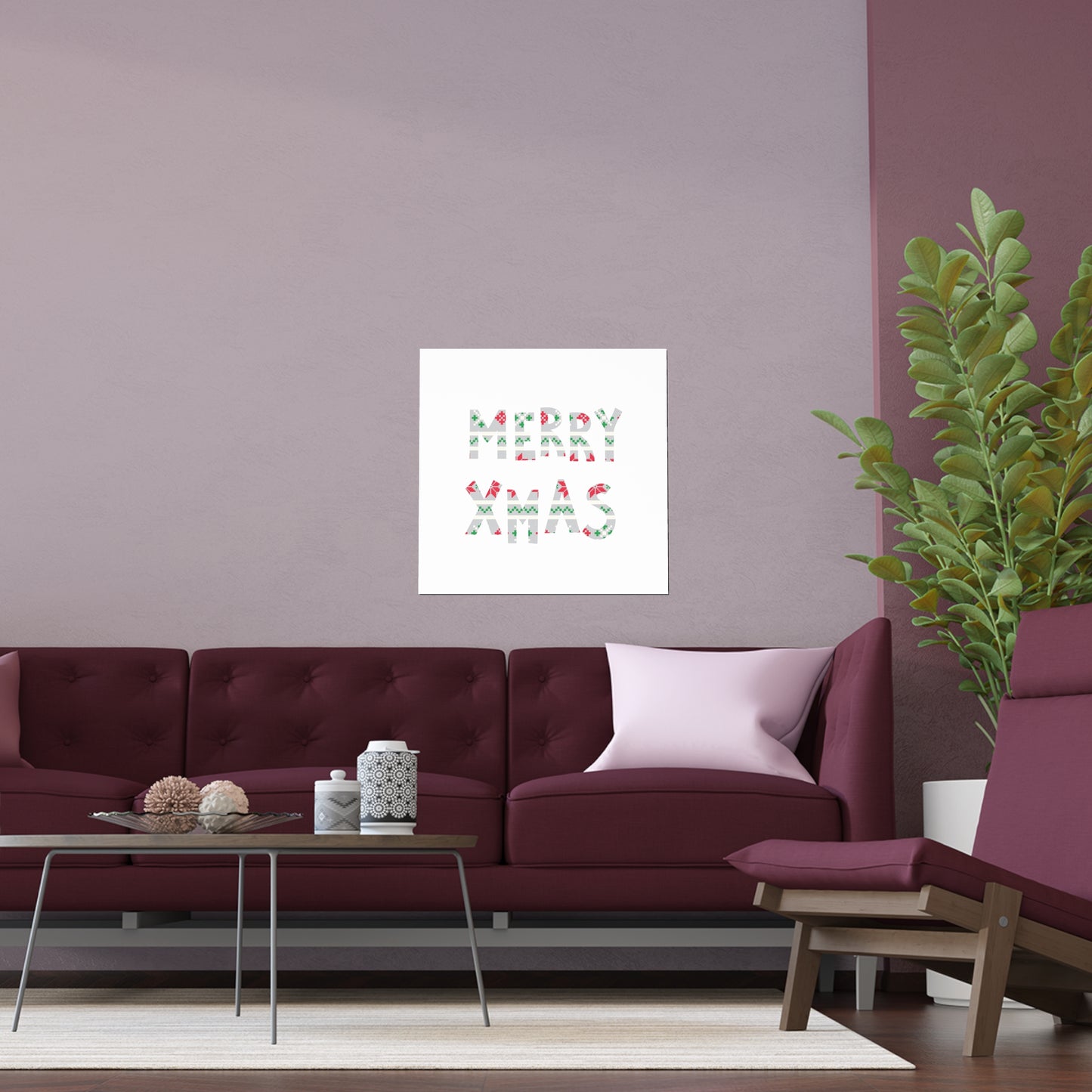 LUFC “Merry Xmas” Christmas Design Logo Wall Art for Home & Outdoors