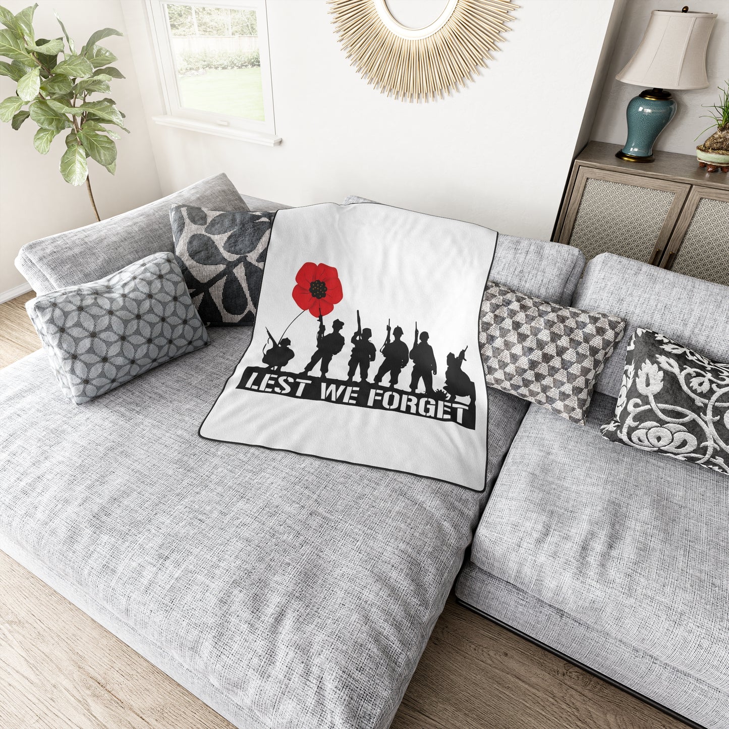 LUFC “Lest We Forget” Remembrance Snuggle Blanket: Honor & Tribute Design