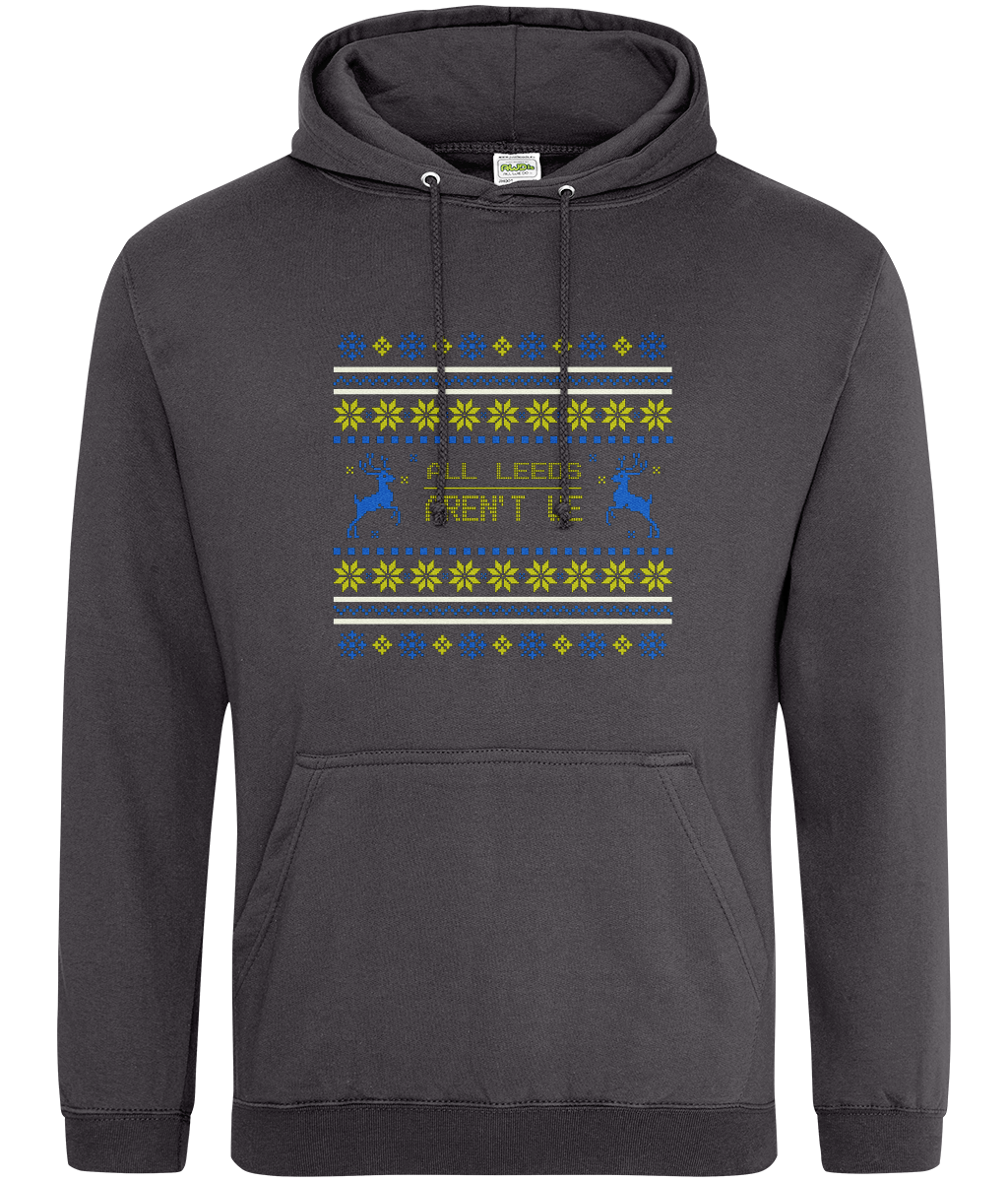 All Leeds Aren't We Christmas Hoodie Blue and Yellow Women