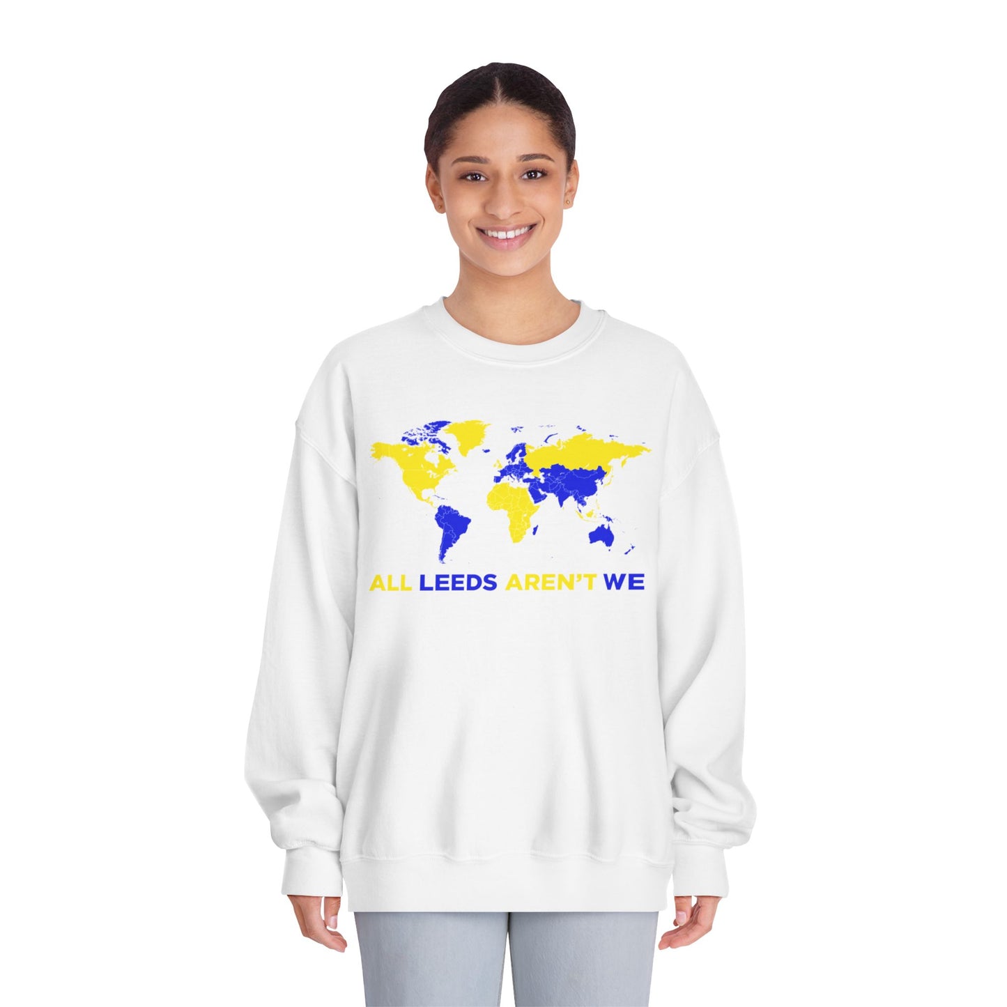 LUFC “All Leeds Aren’t We” World Map Sweatshirt