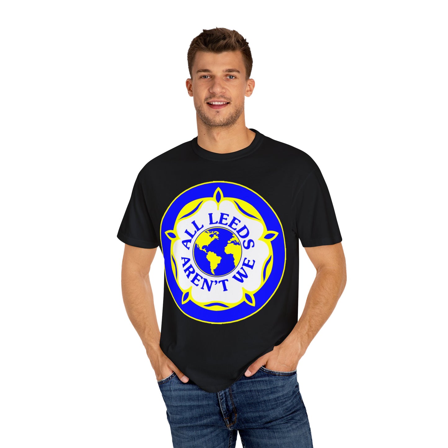 LUFC “All Leeds Aren’t We” Globe Tee: Unisex Supporters Edition