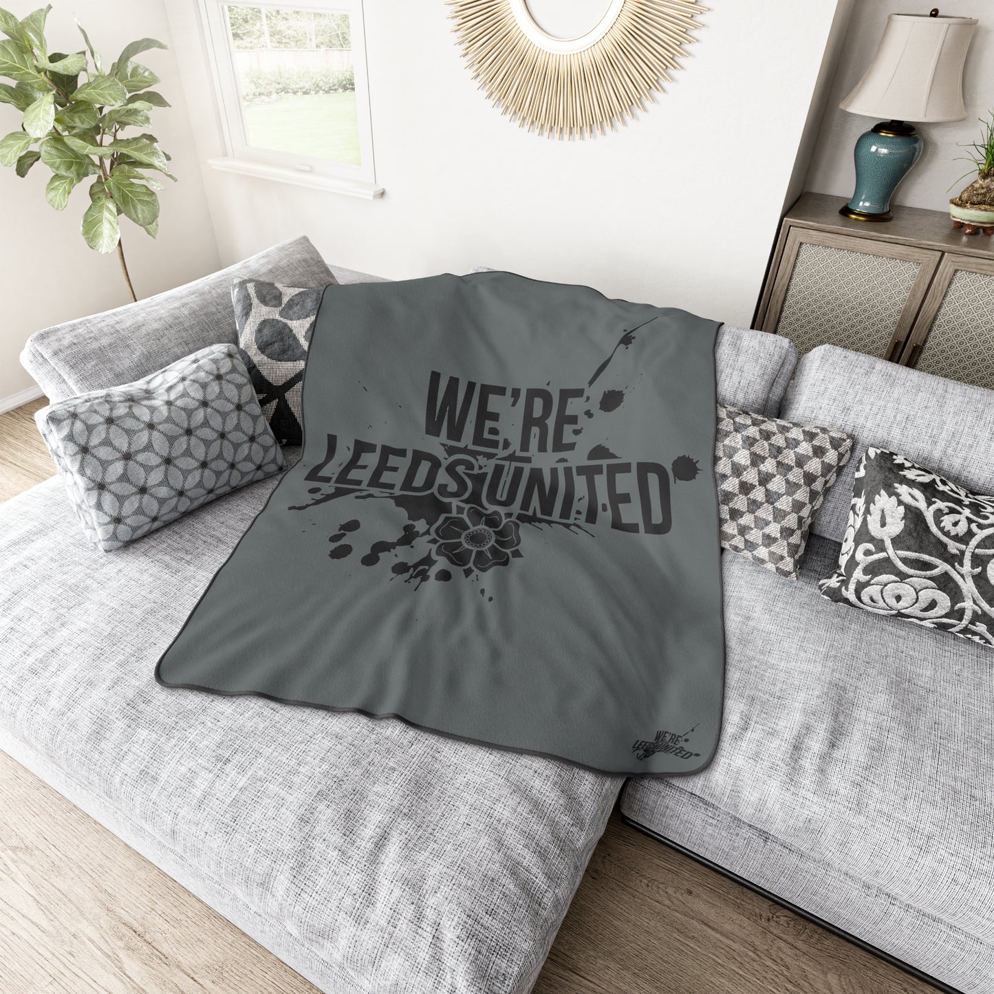 LUFC “We’re Leeds United”  Remembrance Day Snuggle Blanket:  Cozy Tribute to Team Pride