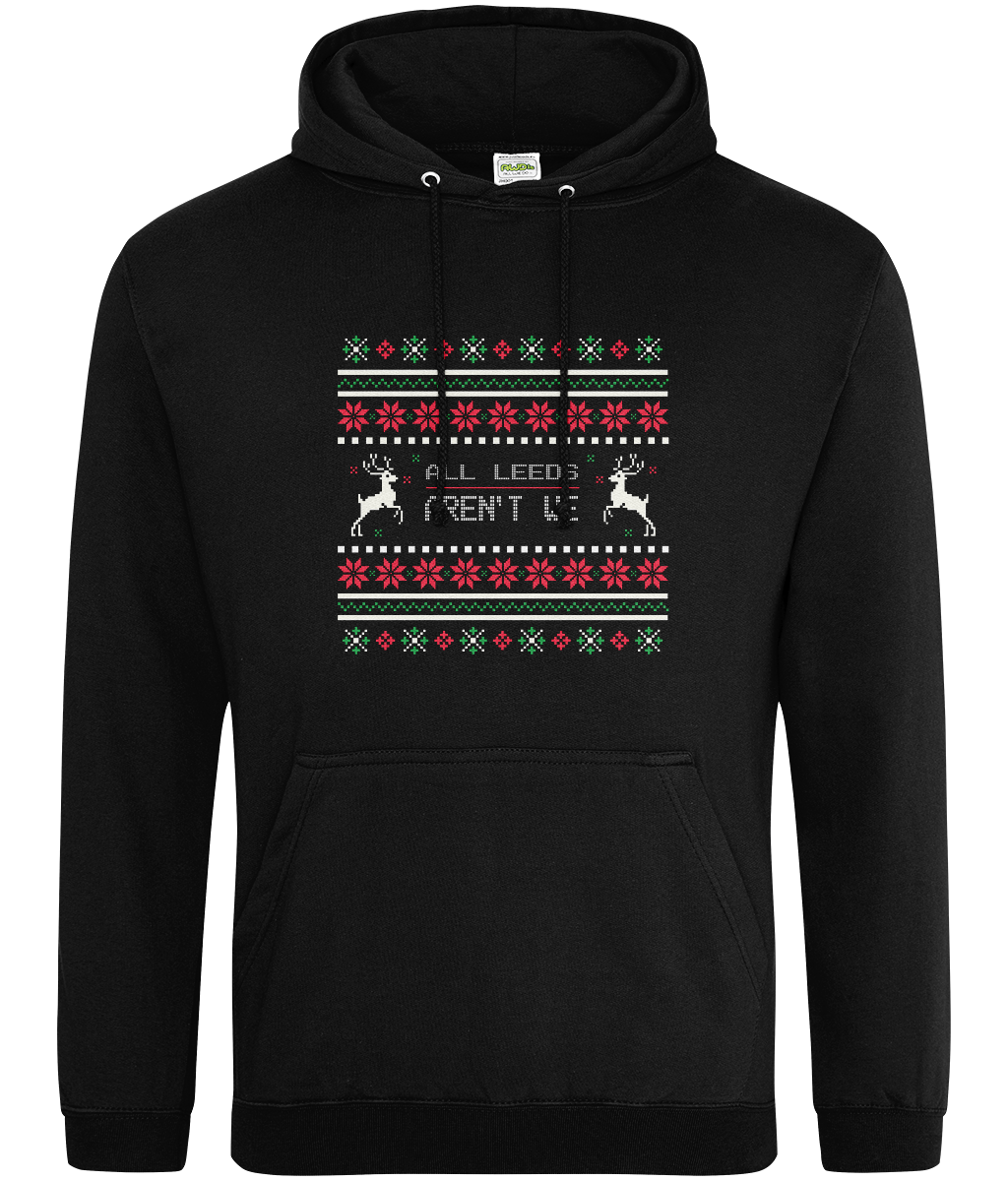 All leeds Aren't We Red and White Hoodie Women