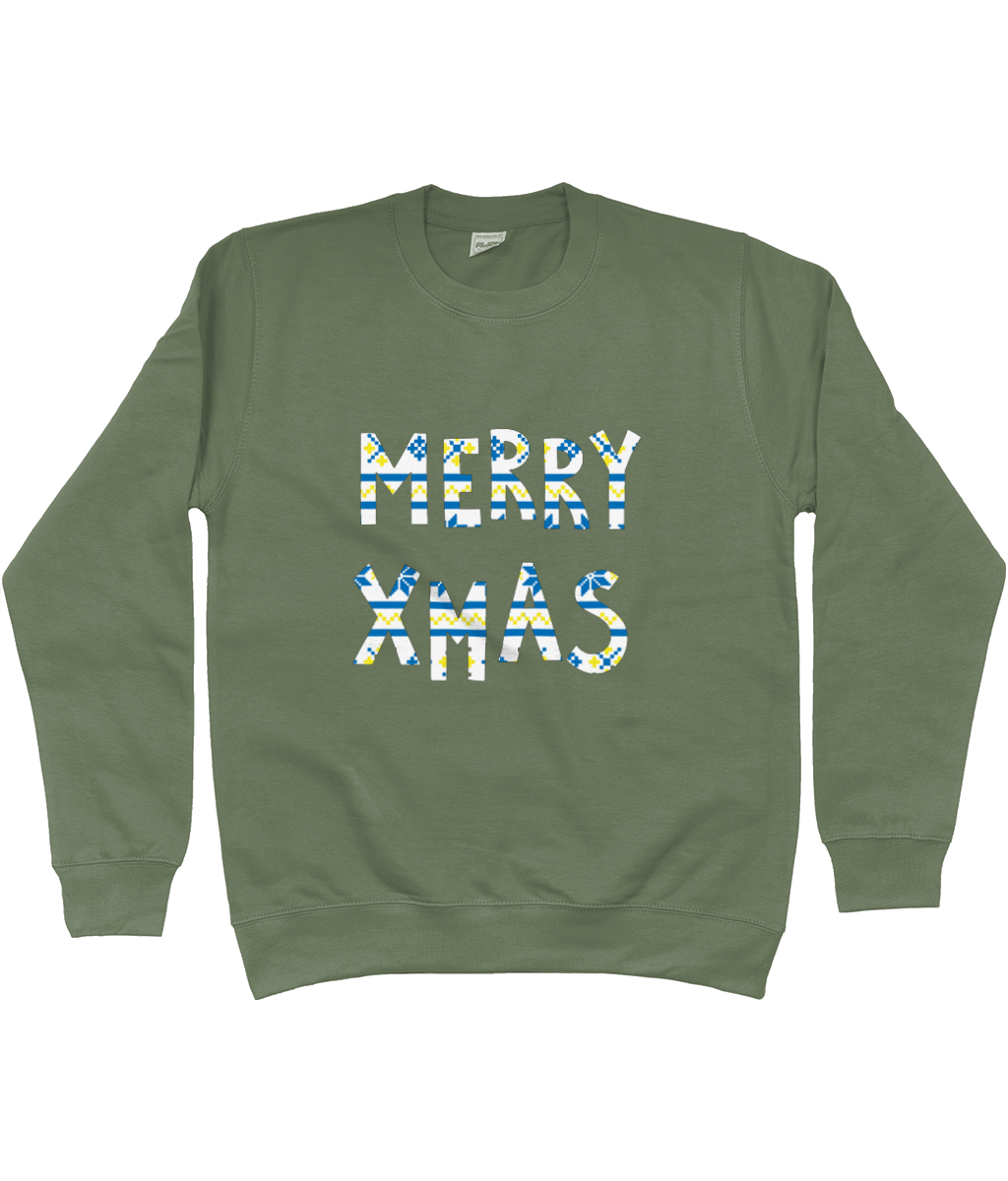 LUFC Merry Xmas Yellow Blue Men