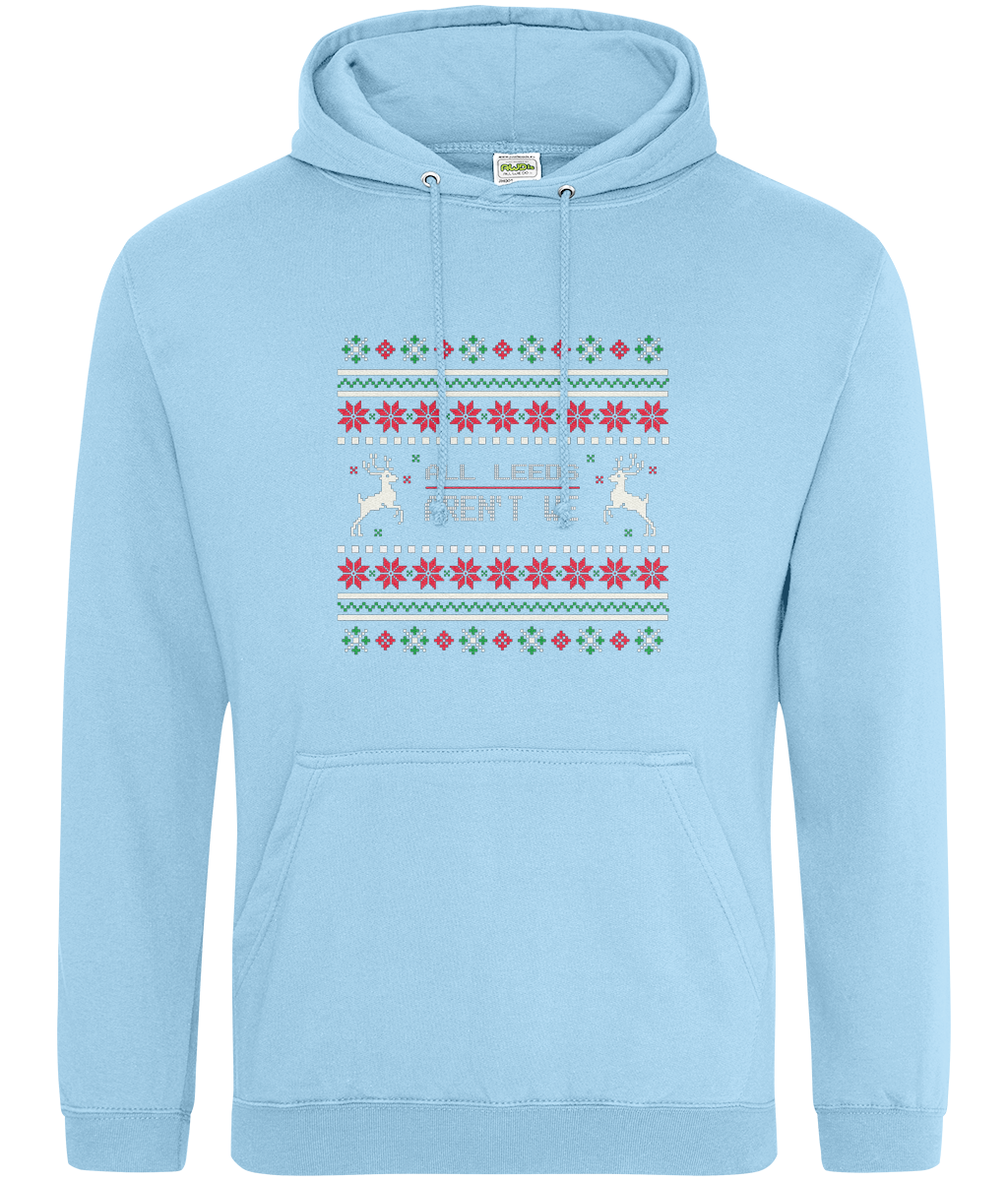 All leeds Aren't We Red and White Hoodie Men