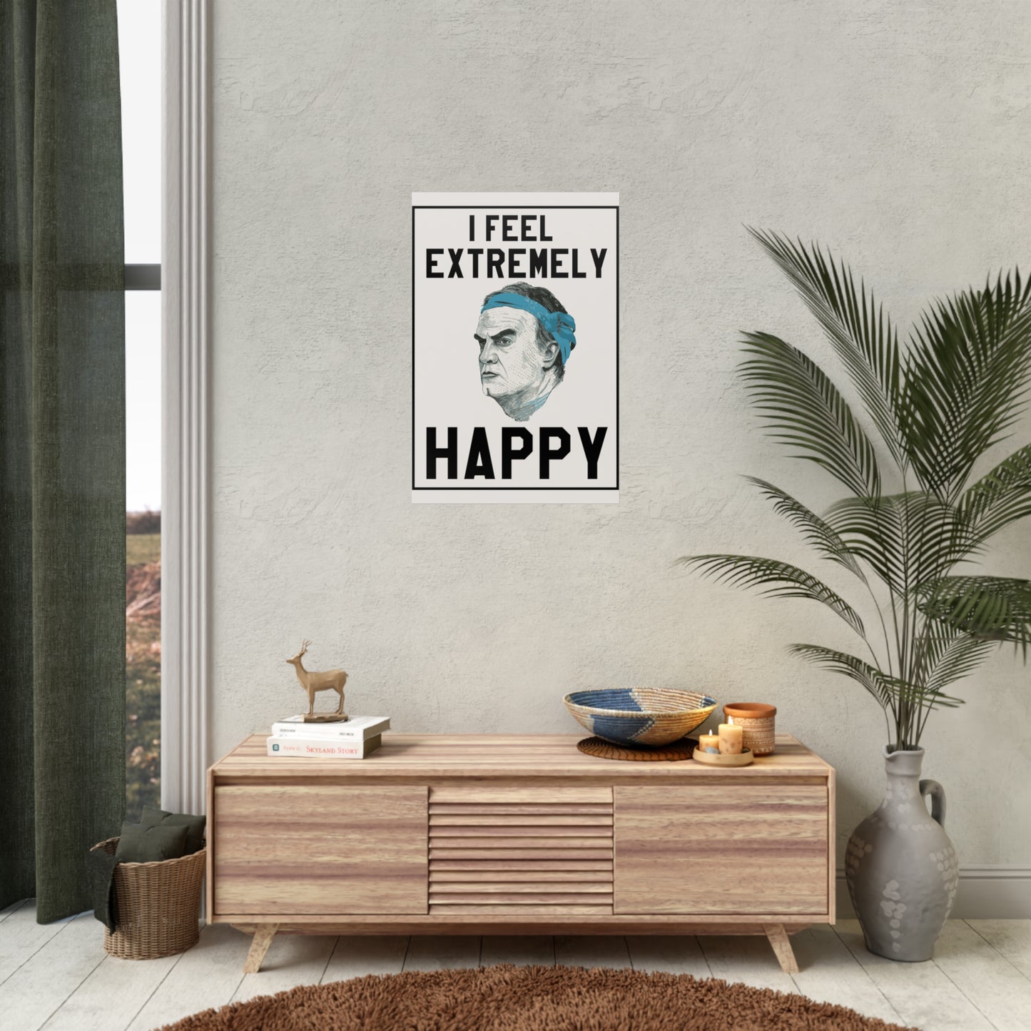 Bielsa "I Feel Extremely Happy" Leeds United affisch