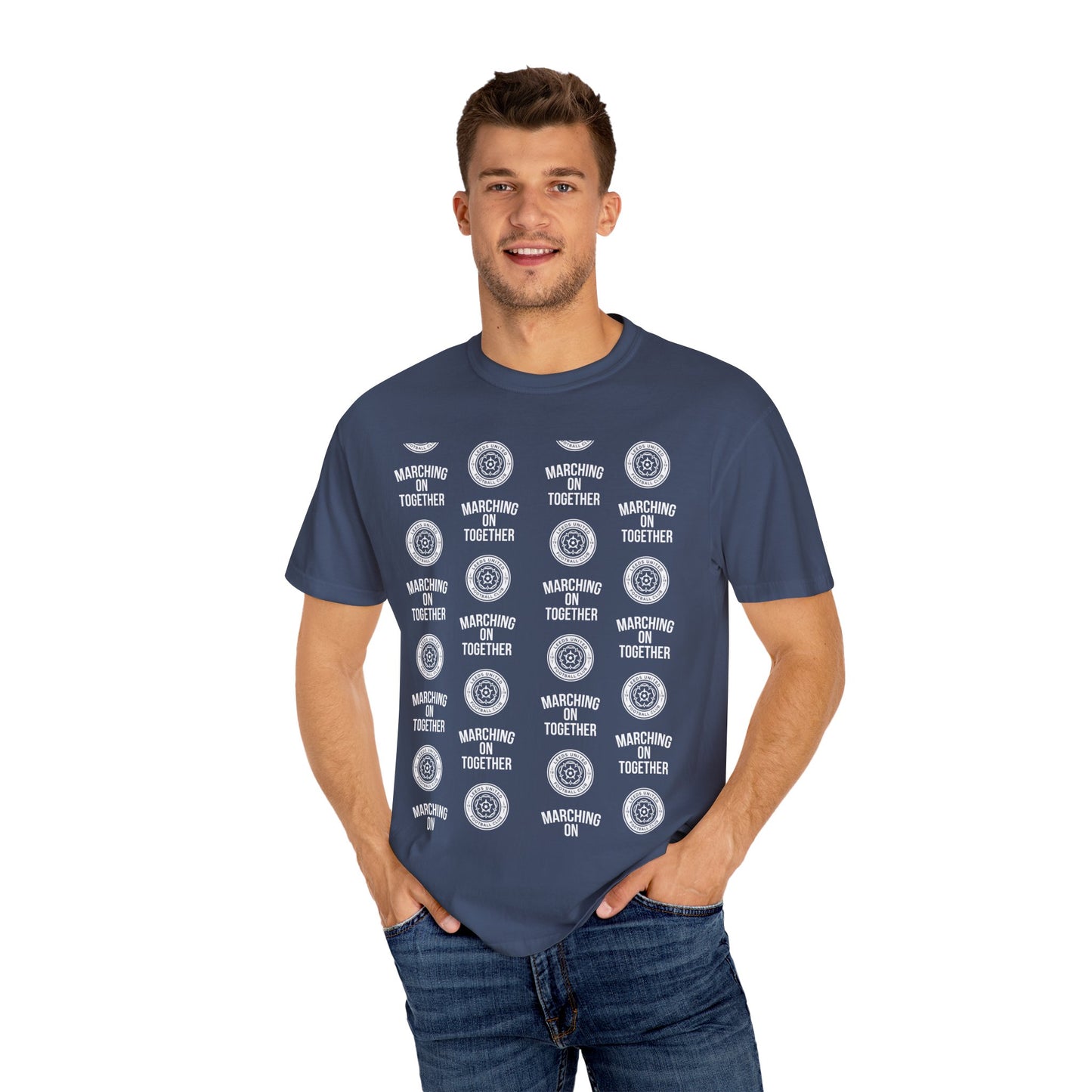 LUFC News Graphic Tee Garment-Dyed Unisex T-Shirt